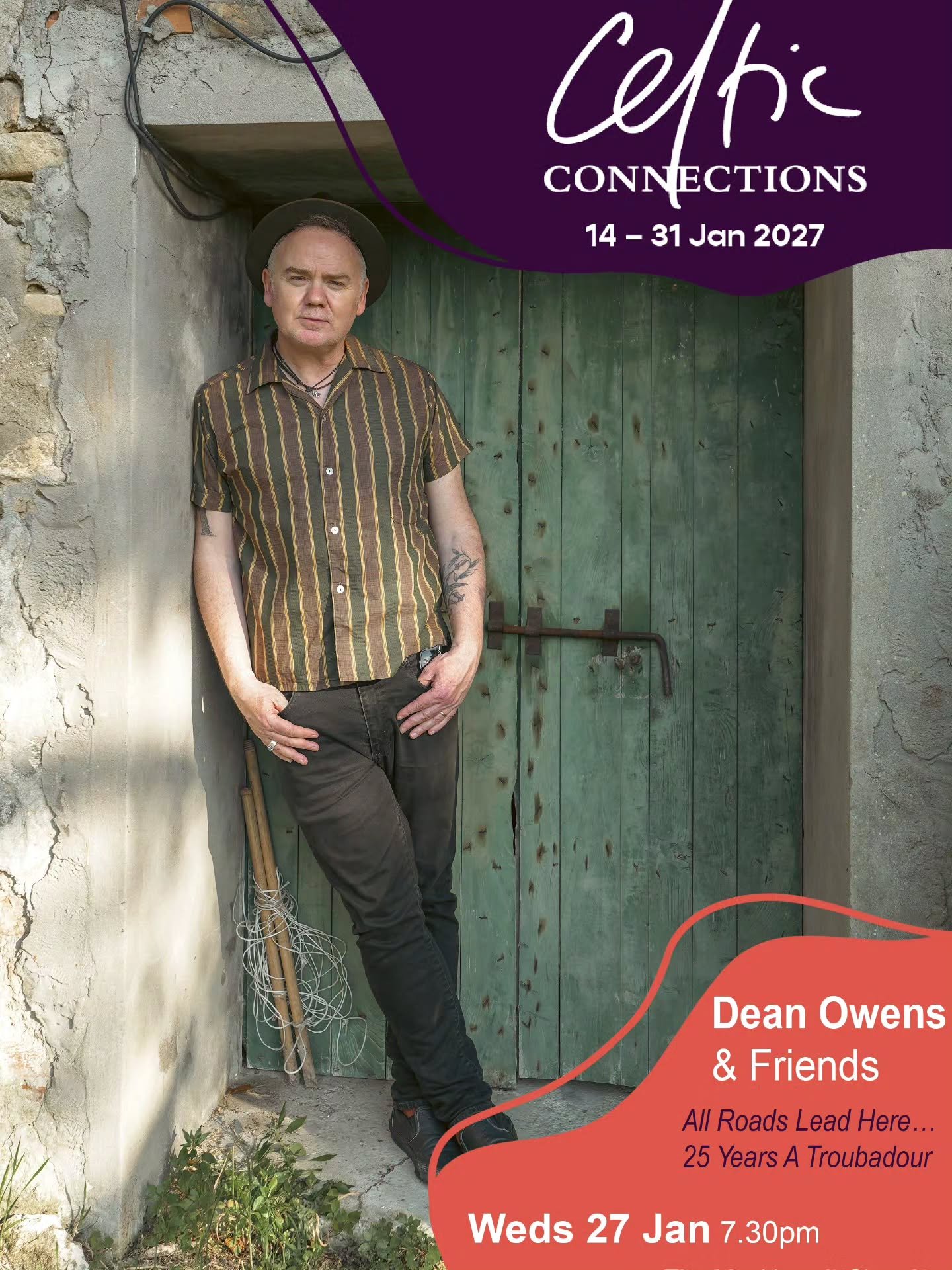 Dean Owens &amp; Friends: ALL ROADS LEAD HERE&hellip; 25 Years A Troubadour.

Exciting news! 

I am delighted to share that I've a very special show at @celtic_connections in Glasgow - on 27 Jan, at the beautiful Mackintosh Church 

It's a celebratio