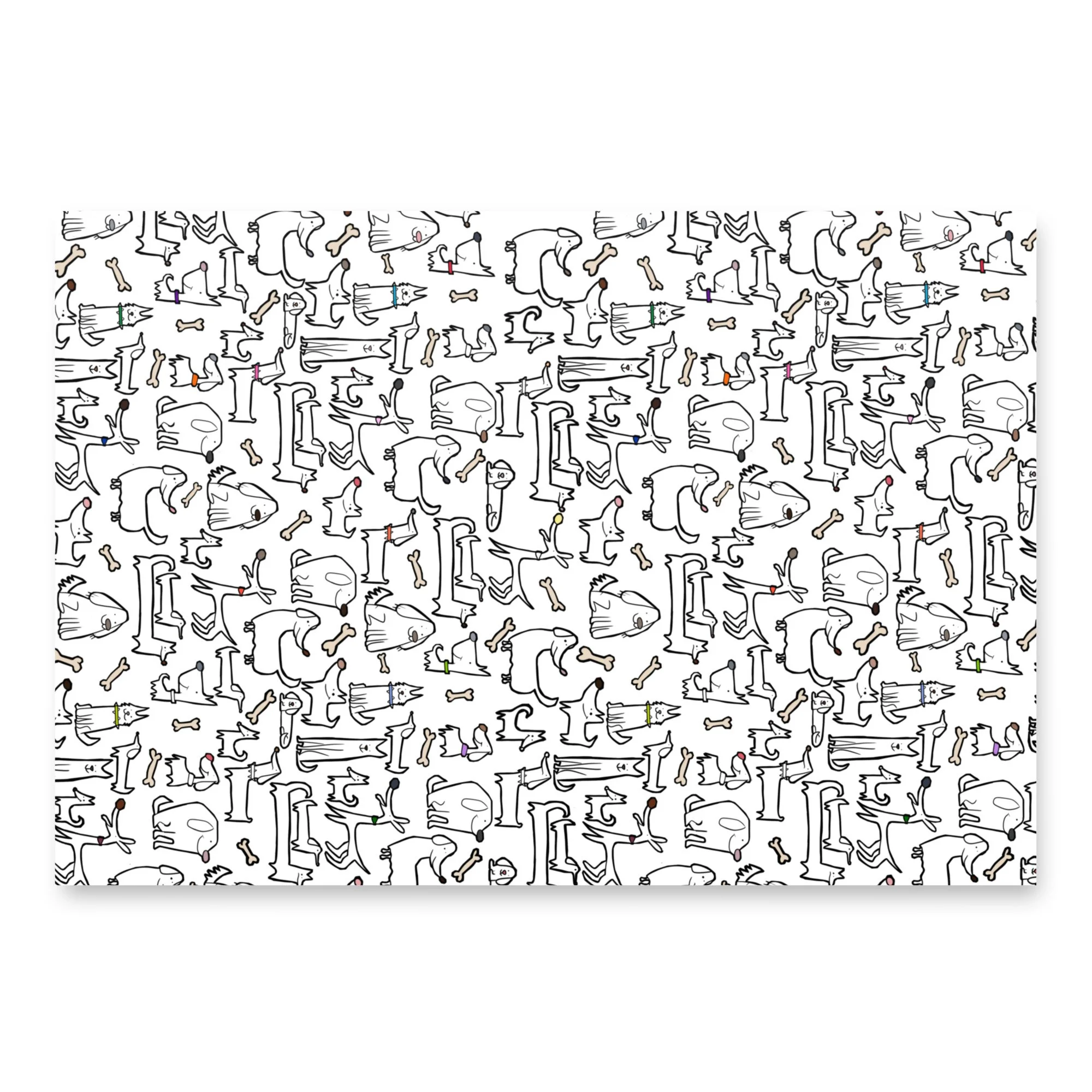 Dog wrapping paper sheets — Sam Scylla