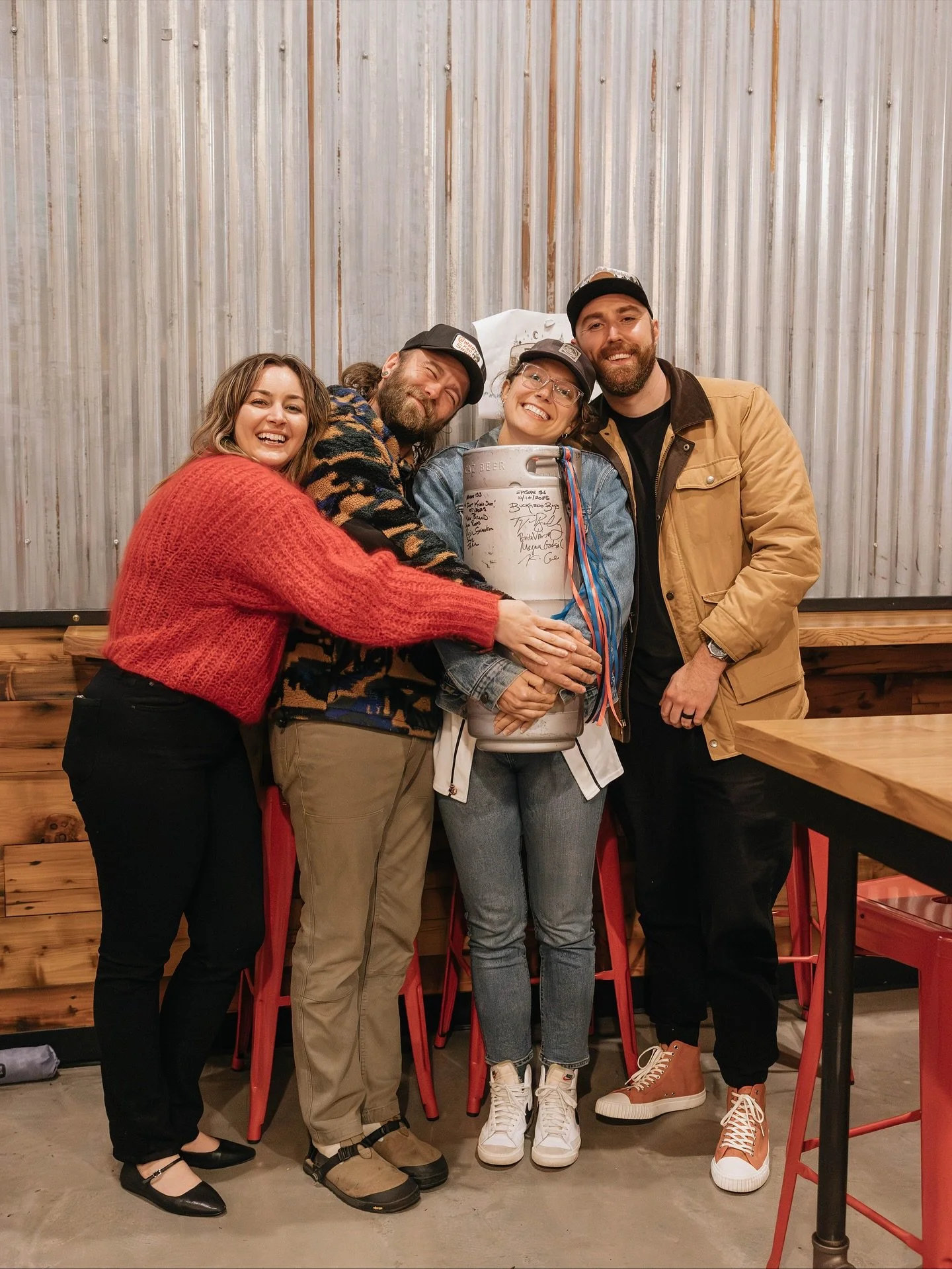 Sometimes, magic happens at the Old Caz Trivia Gauntlet. 
Having attended upwards of fifty episodes and innumerable second place finishes, the Buckaroo Boys finally reached the top of the Trivia Gauntlet and raised the Keg of Glory above their colle