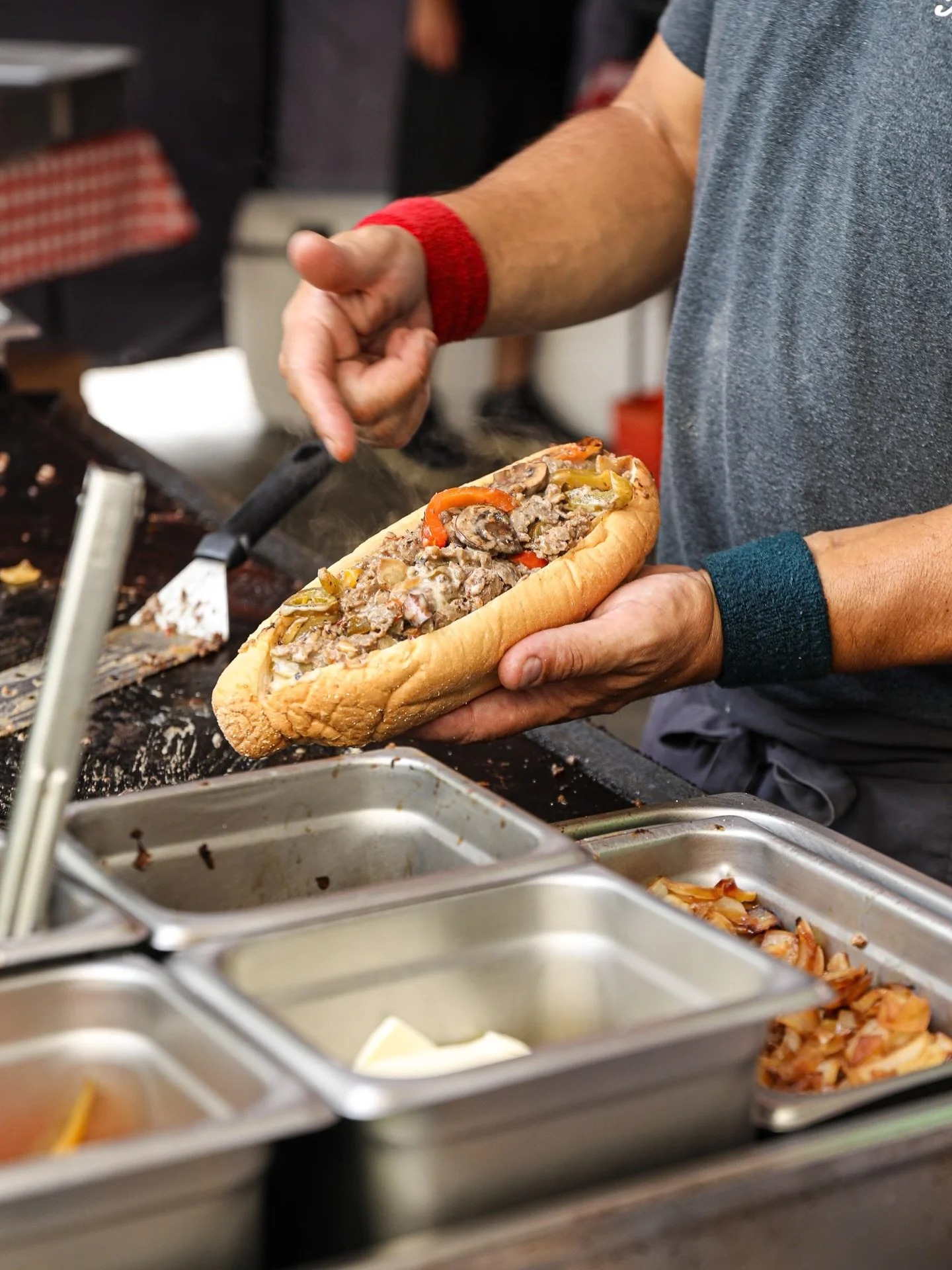 Friday at Old Caz.

An Old Caz OG returns and a highly requested newcomer joins the lineup.

@mamadios_philly is back at the brewpub serving up authentic East Coast-style cheesesteaks &mdash; thin sliced ribeye, grilled onions, melty cheese, and the 