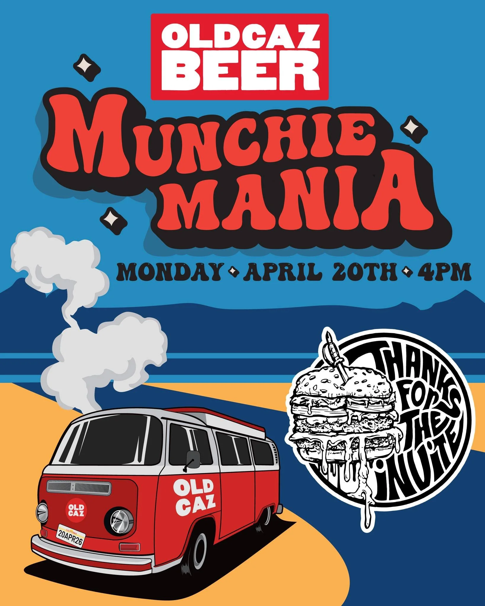 This Monday, MunchieMania runs wild at Old Caz Beer. 

@thanksfortheinvite.ca  is rolling out an exclusive menu for the holiday. Tons of creative and unhinged menu items crafted to share or devour on your own. 

From a multitude of sliders with diffe