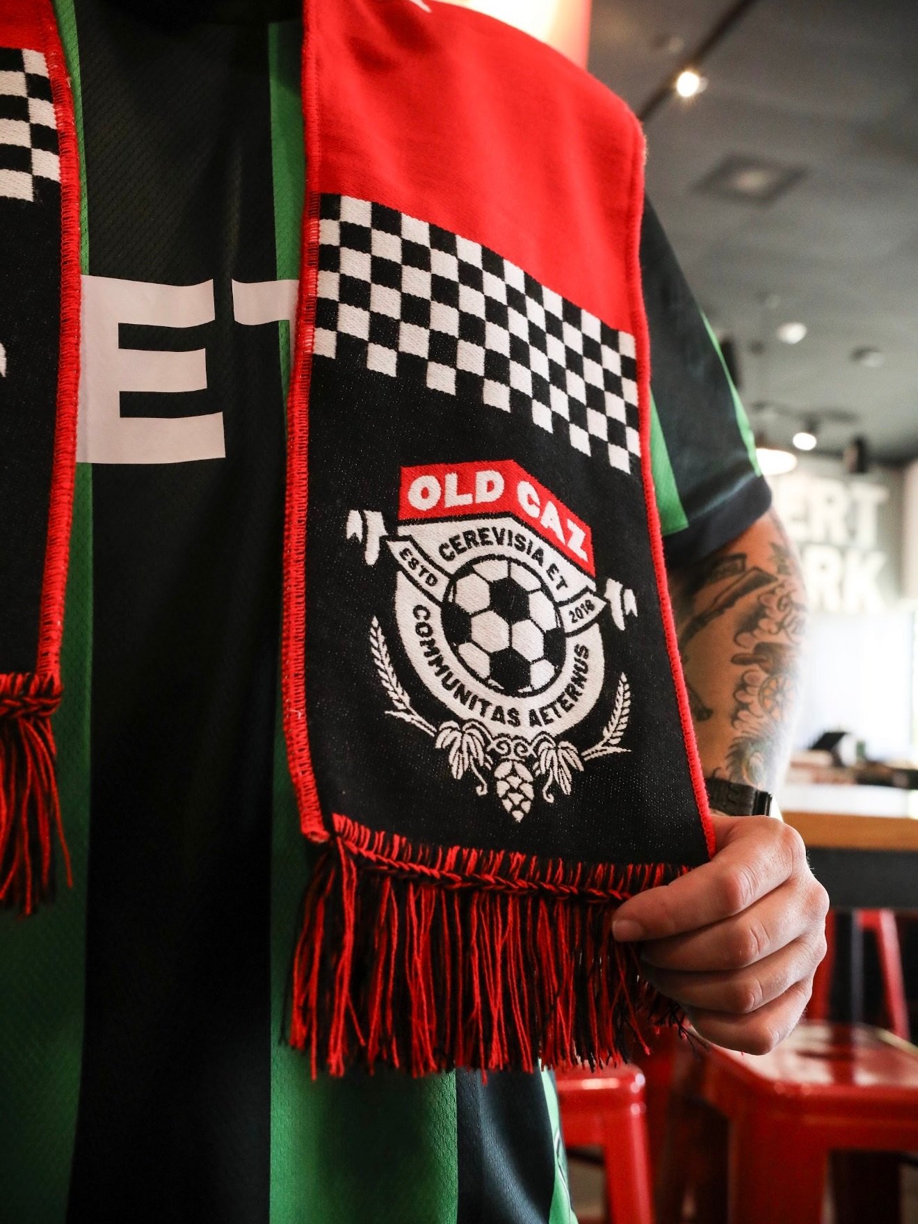 The World Cup has arrived and we&rsquo;ve turned the taproom into our ultimate viewing section and we have the gear to really make this tournament special!

These Old Caz FC Supporter Scarves are extremely limited, so make sure you get down to the ta