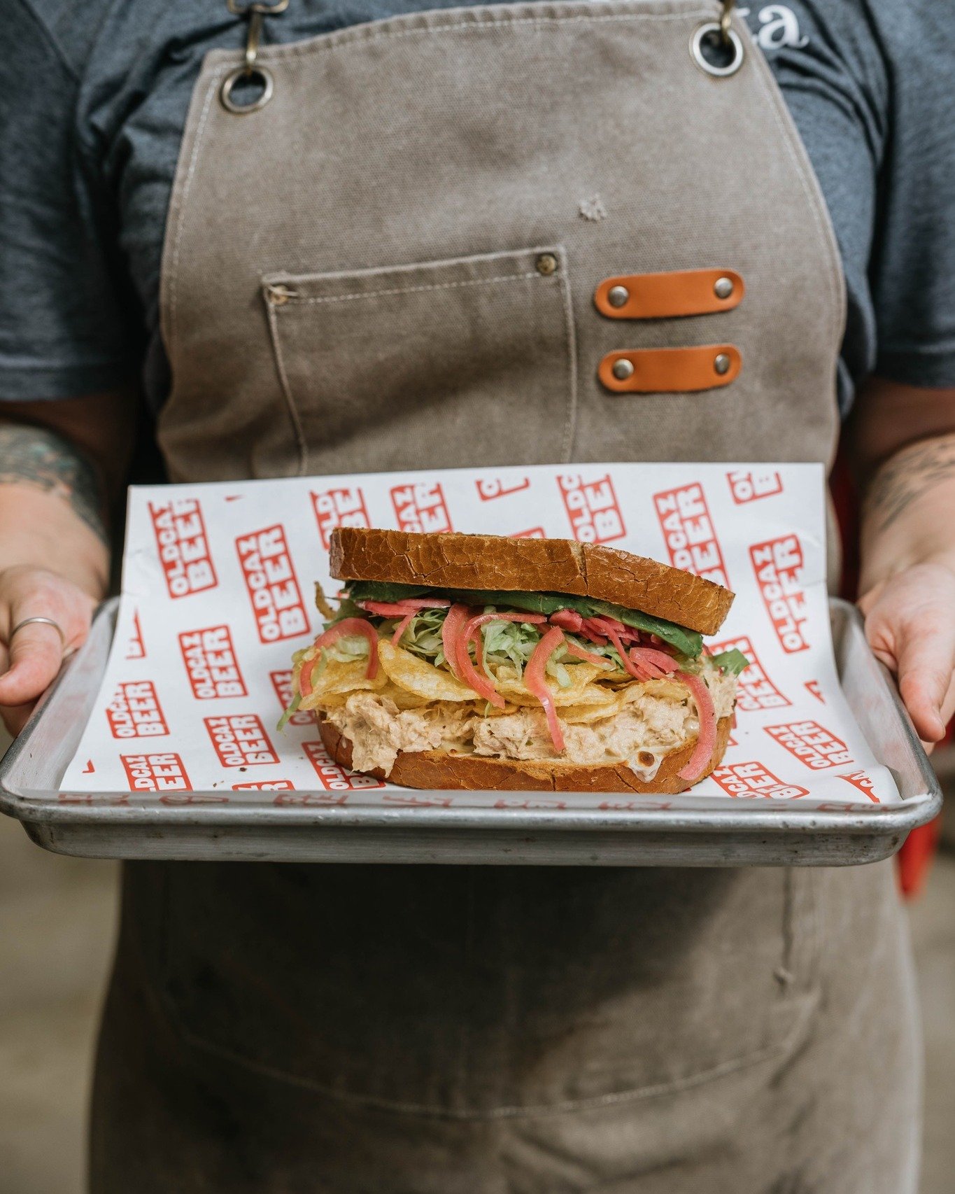 This is your sign to take a lunch break at the brewpub.

&ldquo;Try the Tuna&rdquo; brings together avocado, tuna salad, lettuce, pickled red onion, sea salt chips, and Swiss on toasted marbled rye from Franco American Bread Co.

CAZ Eats is serving 