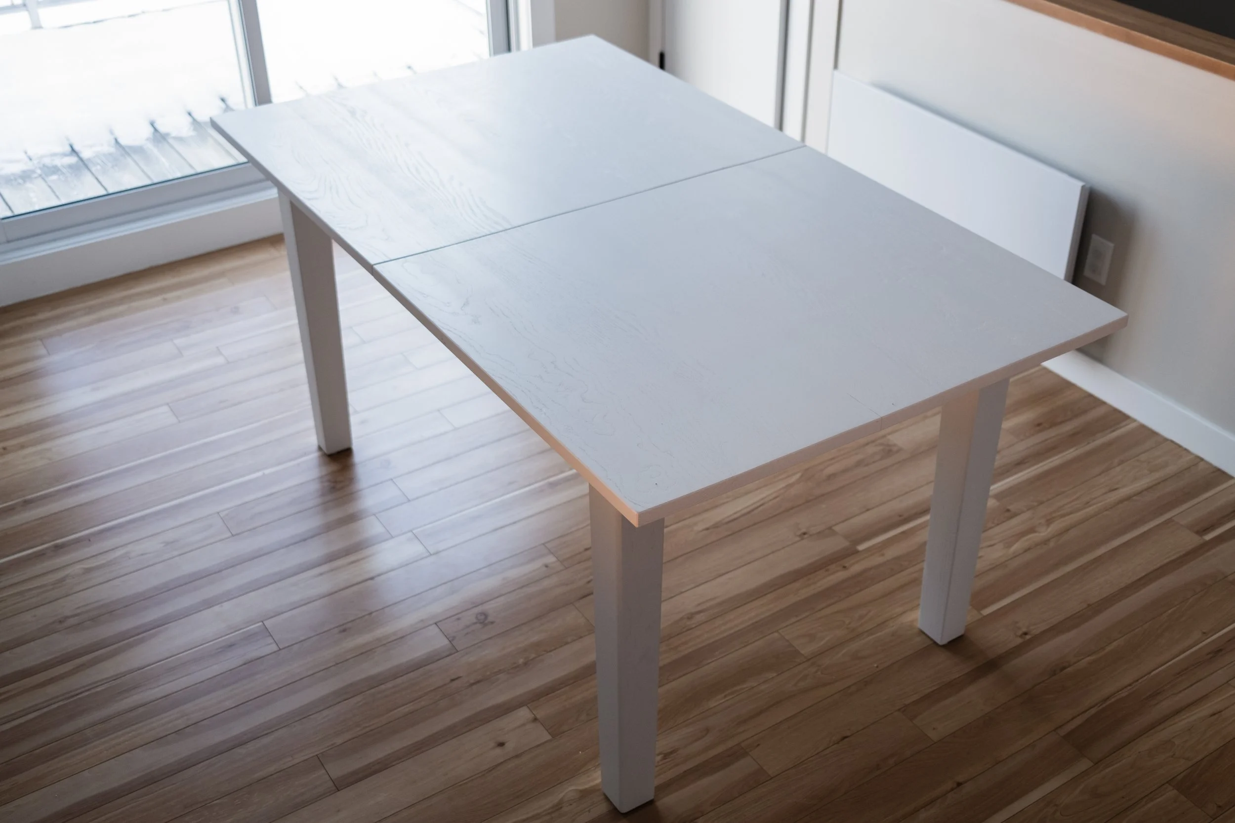 Table extensible - Frêne peint