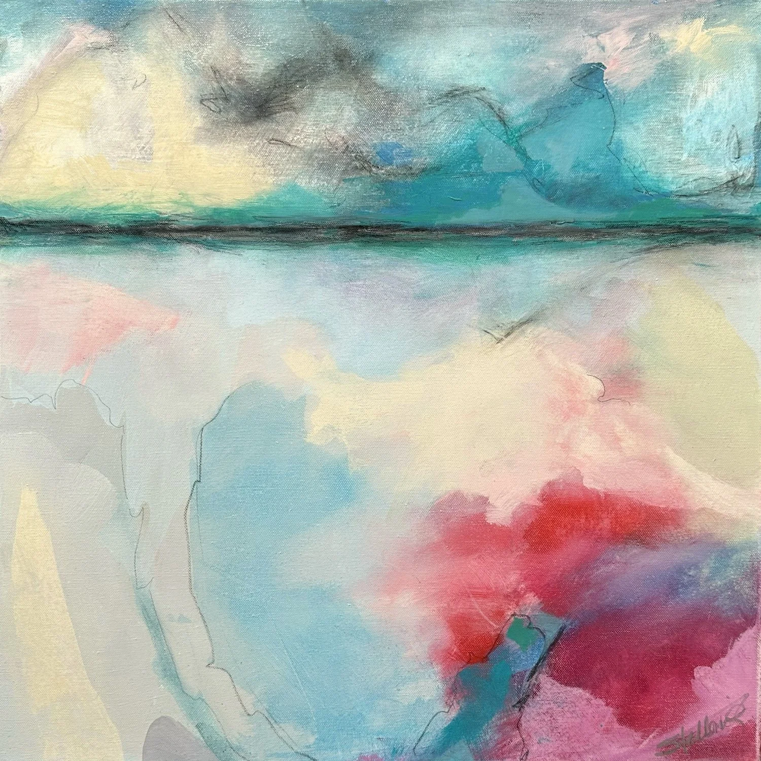 We Heard the Light
18 x 18 in
Mixed media on canvas