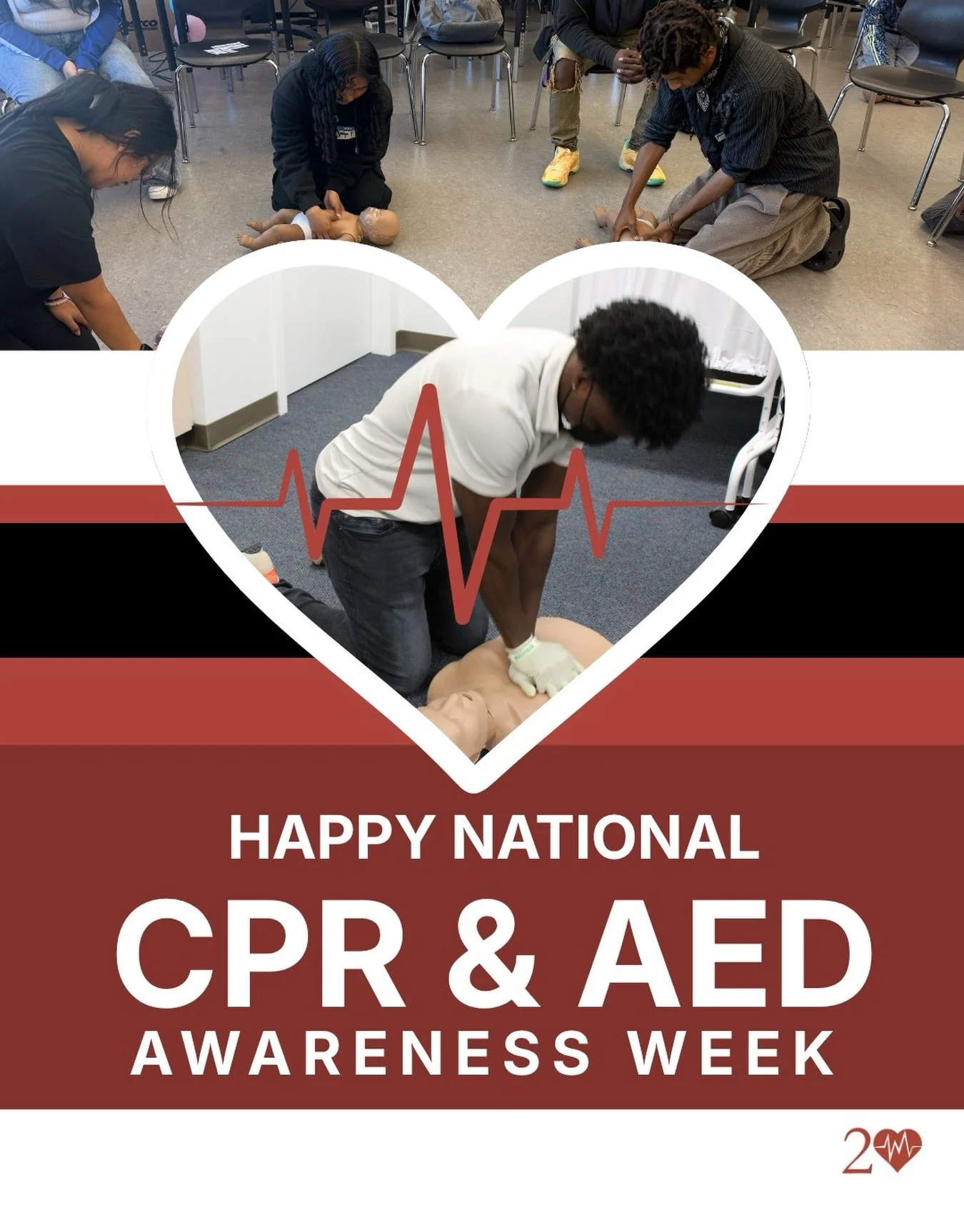 Happy National CPR &amp; AED Awareness Week! ❤️

Did you know that CPR can double or even triple a person&rsquo;s chance of survival after cardiac arrest? Yet less than 3% of the US population is trained to perform it.

At MIMS we don&rsquo;t just ta