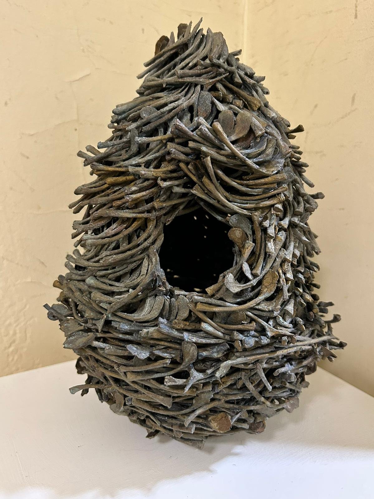 Hereditary Wishes, 2024, resin wishbones, bronze, paint, glue