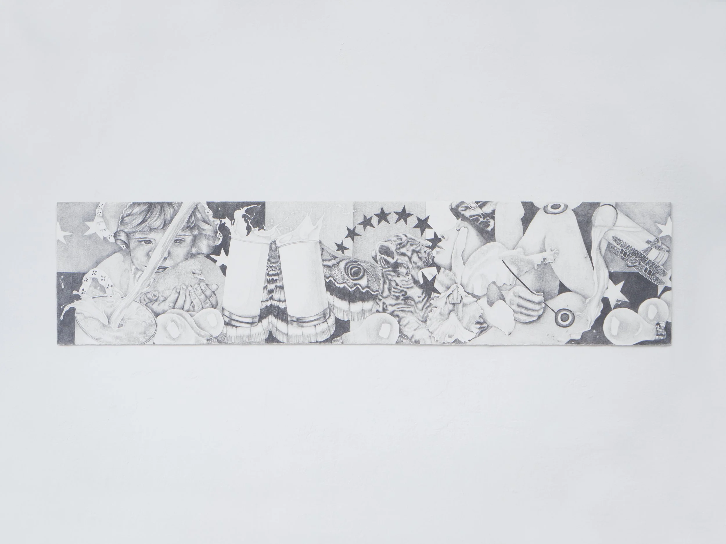 A systematic failure to divine pure substance (Black & White cinematic emotional identity crisis) 2025, Pencil, paper, sofa