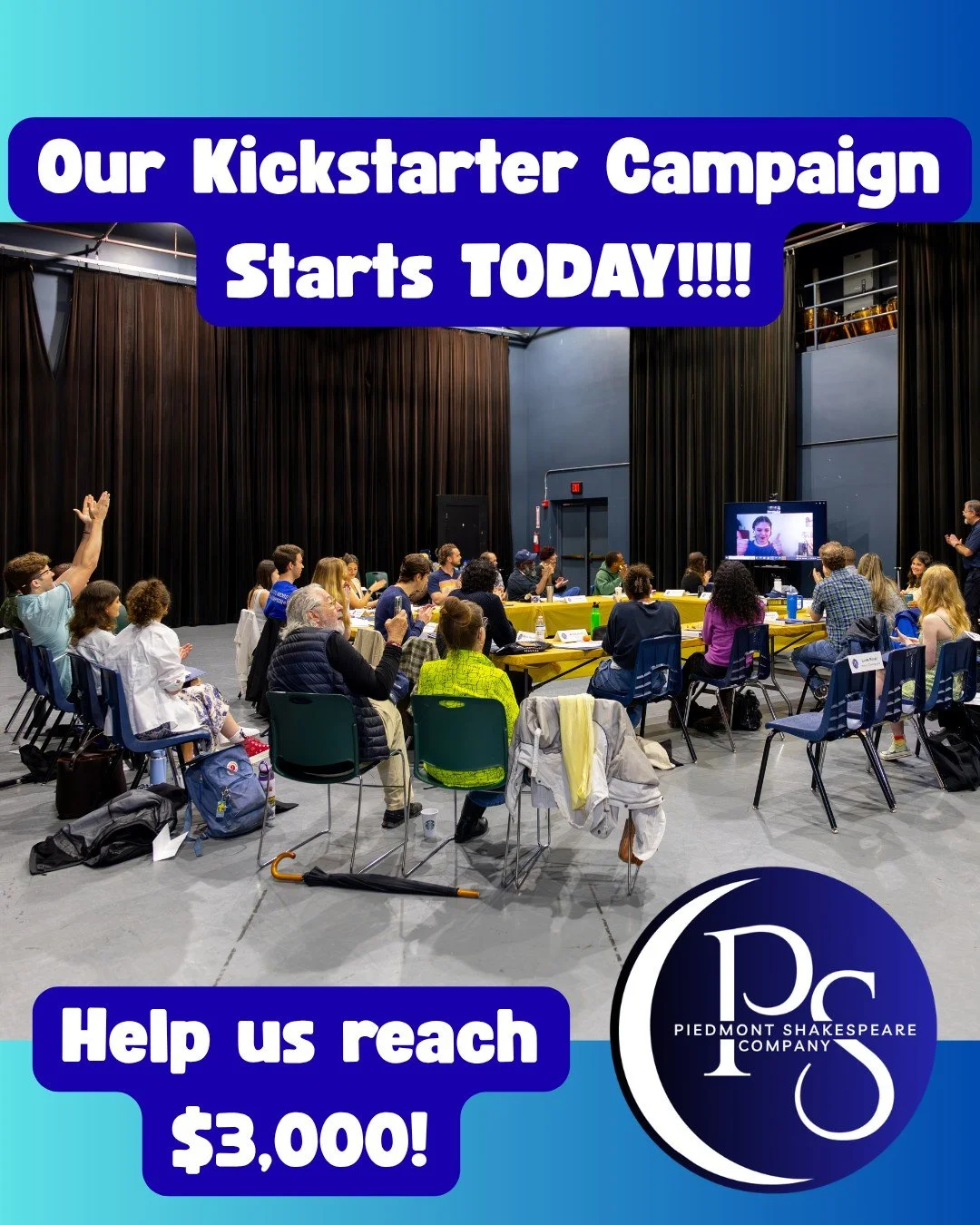 We&rsquo;re so close.
Piedmont Shakespeare Company is raising $3,000 to begin rehearsals for Much Ado About Nothing.
This is the final step to paying artists, supporting students, and bringing free Shakespeare to our community.
If you&rsquo;ve been w