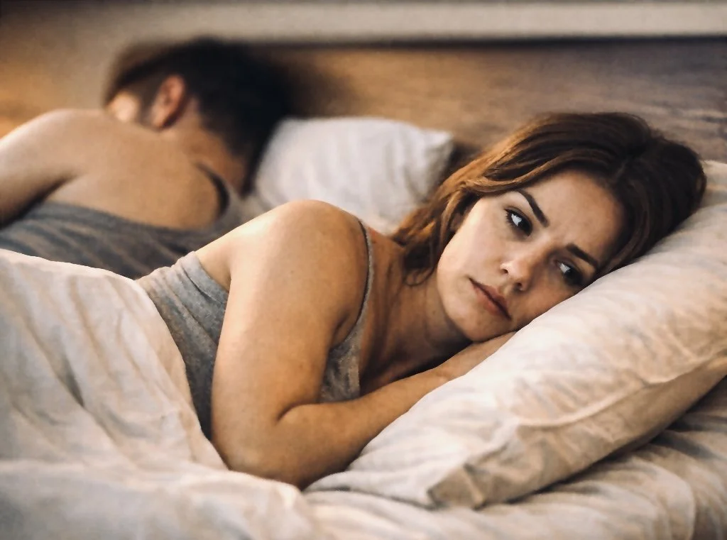 couple in bed with no sex life