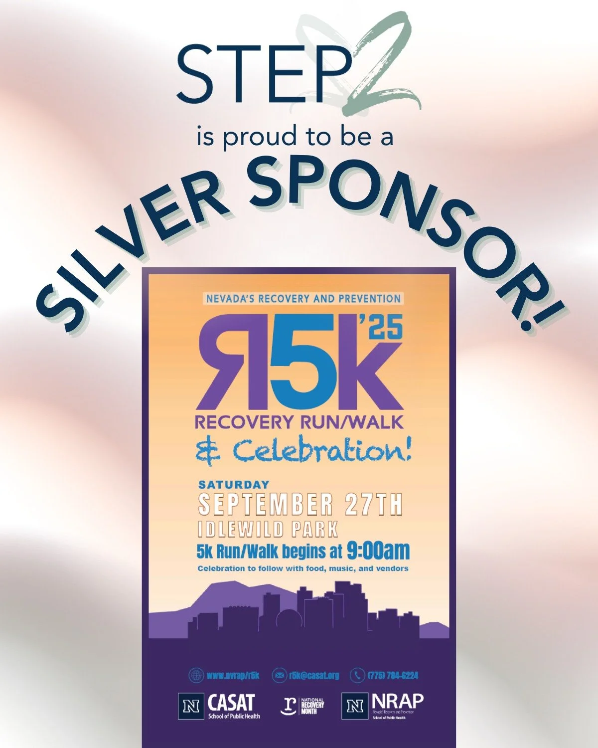 We&rsquo;re proud to be a Silver Sponsor for this Saturday&rsquo;s Recovery and Prevention Run/Walk 5K! 🏃&zwj;♀️💛 Come say hi at our booth at Idlewild Park! 👋✨Info: https://nvrap.com/r5k/ Thanks @casatunr for hosting this event!
#CelebrateRecovery