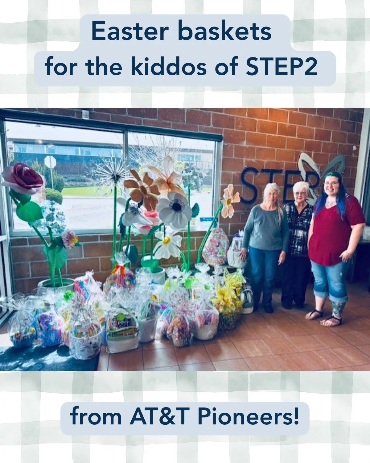 The Easter Bunnies at AT&amp;T Pioneers continue one of the sweetest traditions&mdash;delivering baskets for all the children of STEP2 🐰💛 

Each year, this incredible group brings baskets filled with stuffed animals, candy, books, toys, and more, s