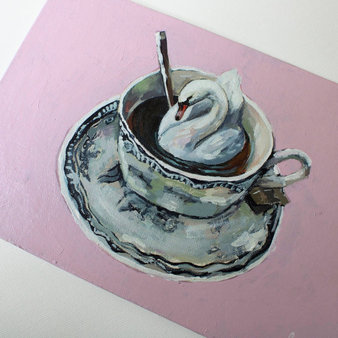 Schwan in Tasse