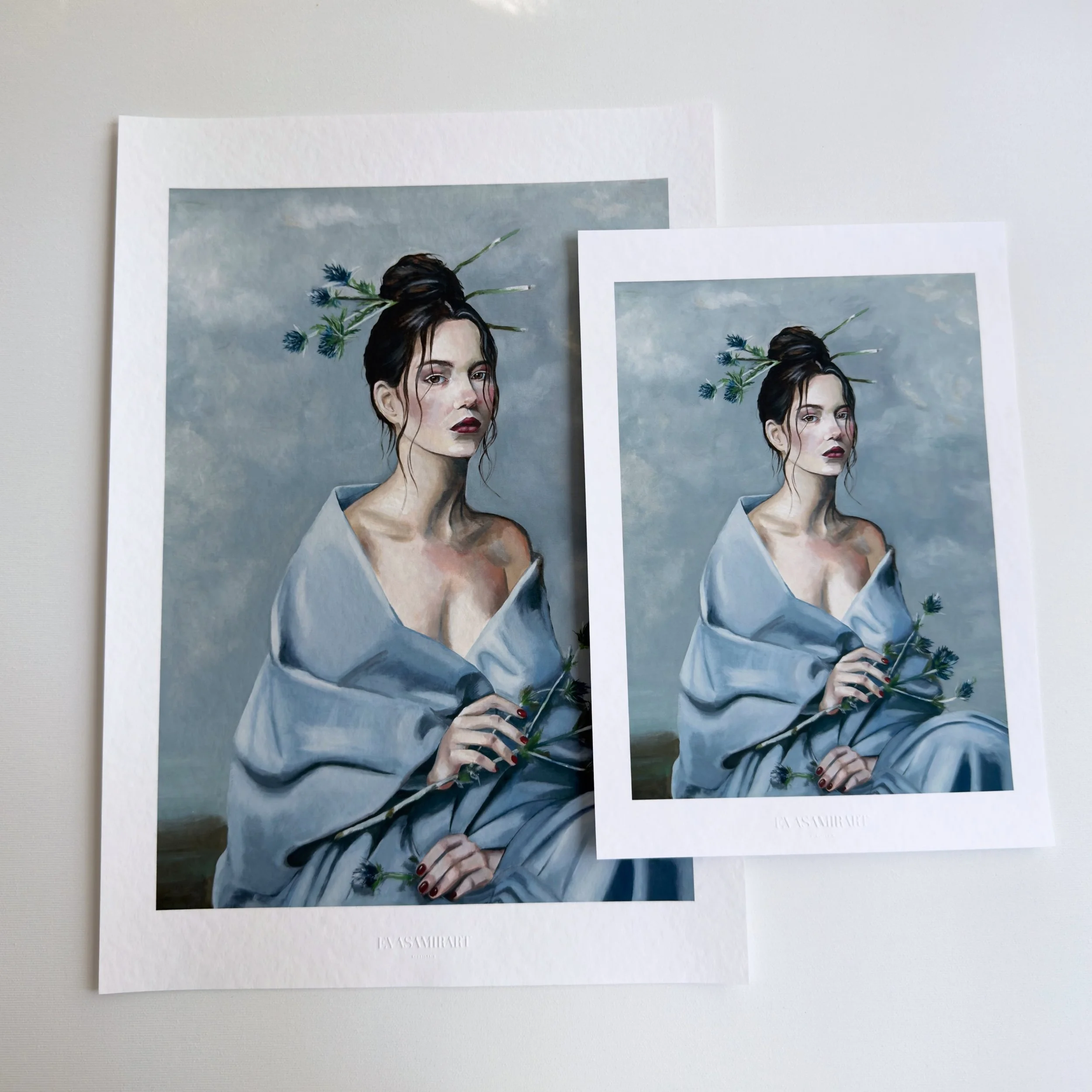 Die Frau in blau | Fine Art Print