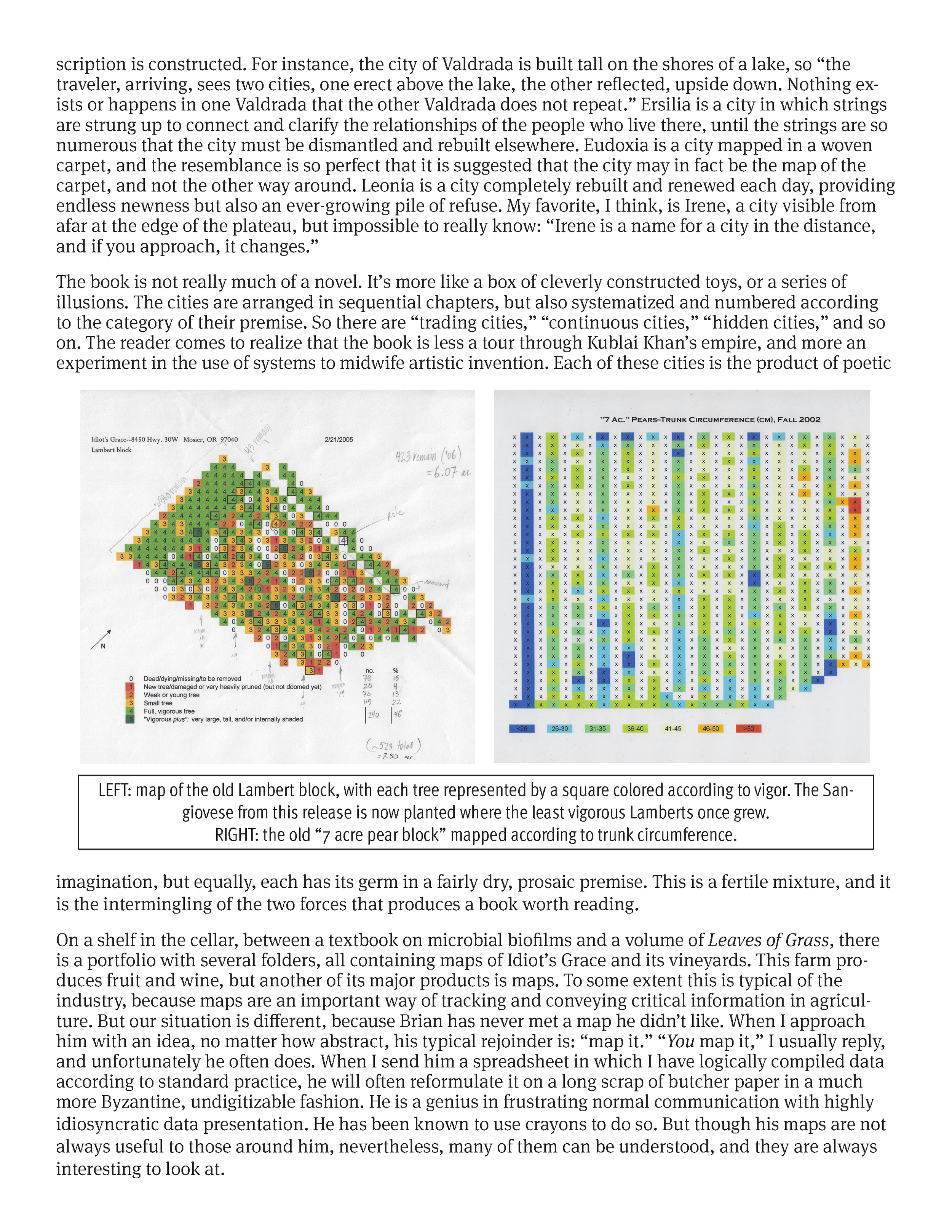 Page of an archival newsletter from Idiot's Grace