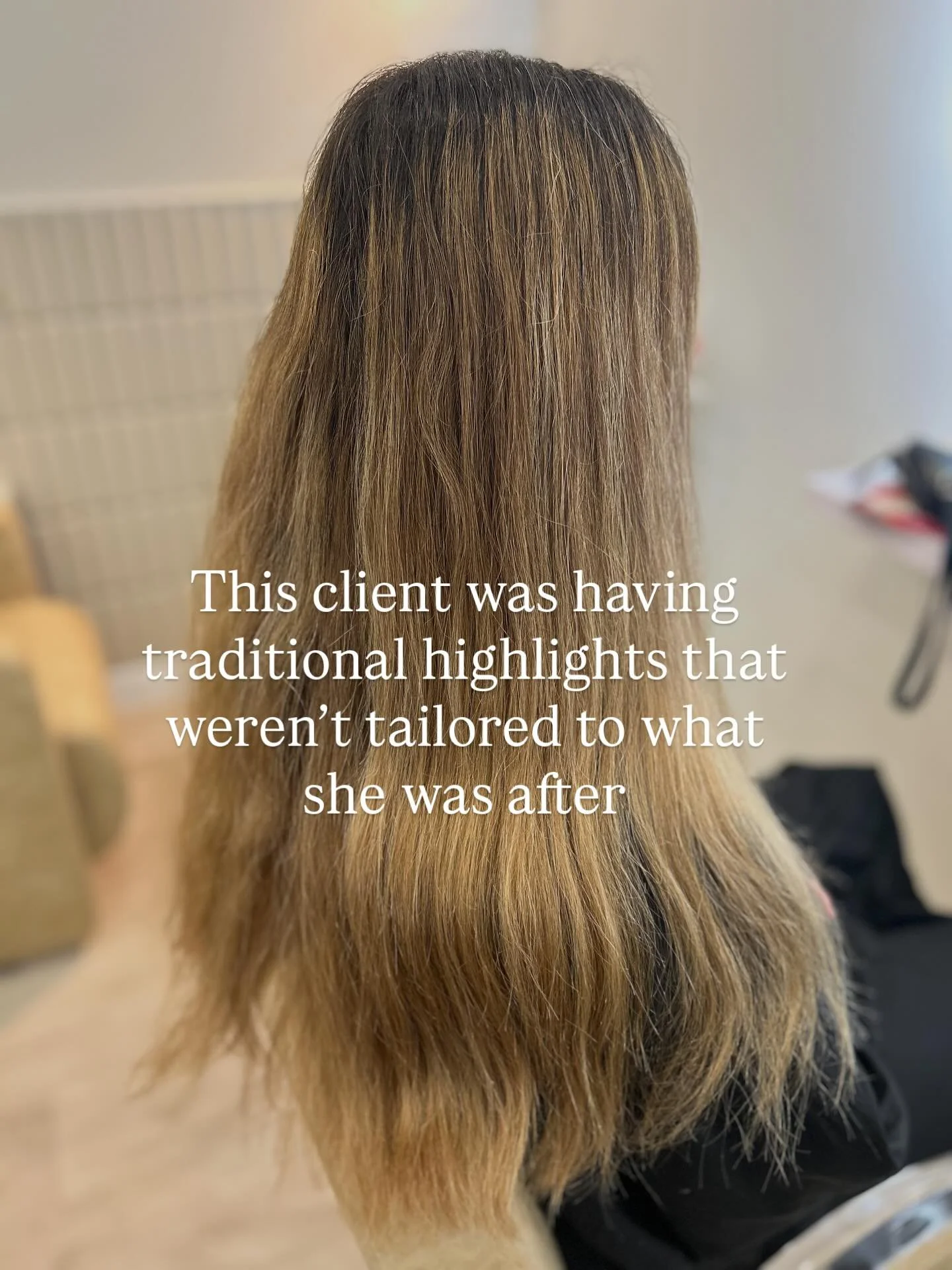 There&rsquo;s a time and place for traditional foiling methods, but for this client, we needed to take a different approach. To achieve a softer, low-maintenance regrowth and a more natural blend, every strand was coloured to reset the canvas &mdash;