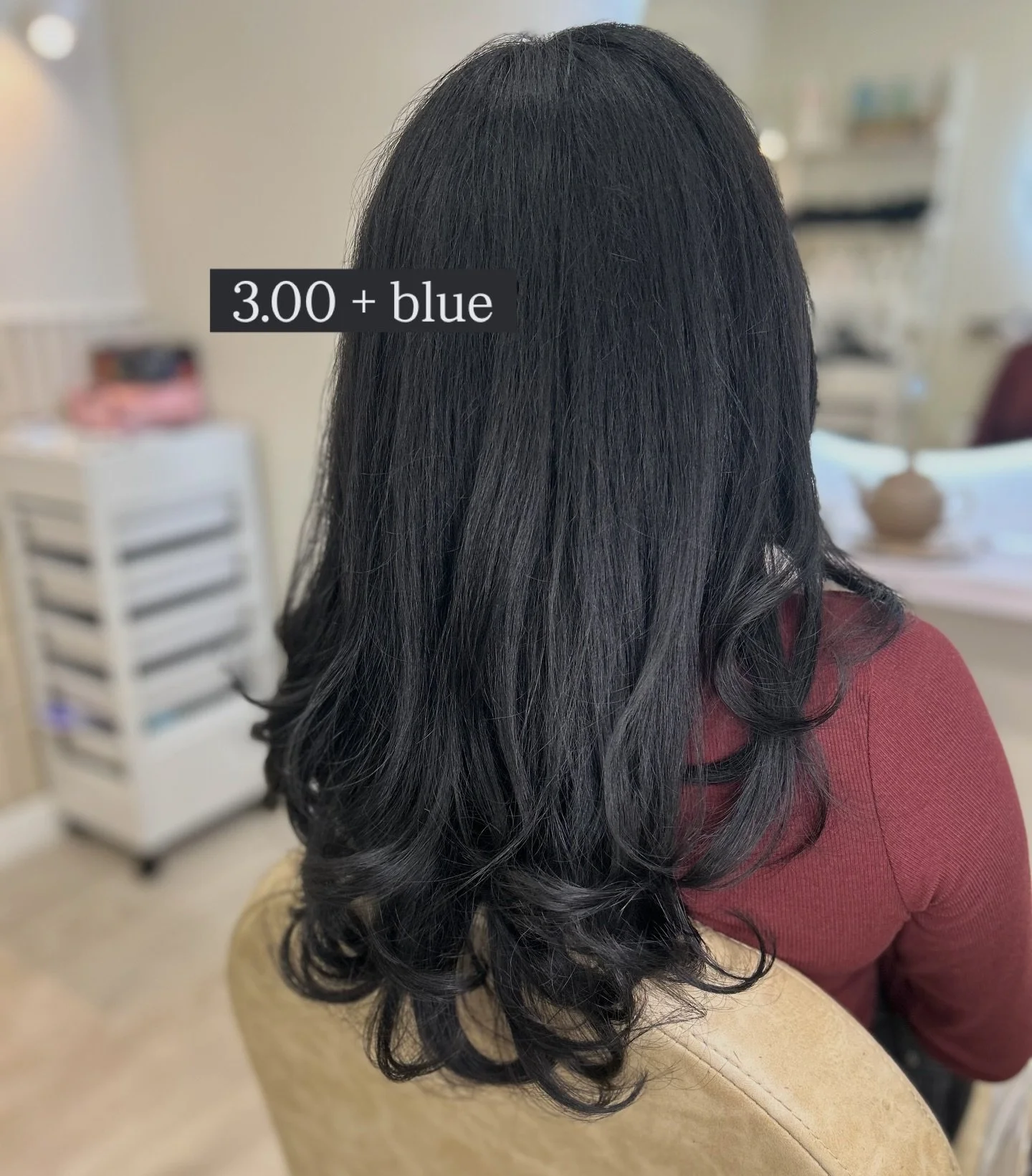 Gorgeous colour refresh + layered haircut 💇🏻&zwj;♀️ utilizing @kevin.murphy COLOR.ME 3.00 + blue booster to eliminate warmth 💙