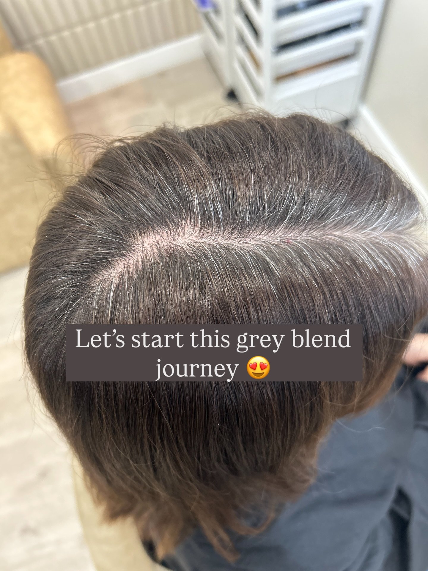 Starting the journey 🚙 Moving this client from permanent colour to ➡️ demi-permanent colour in order to blend her greys rather than covering them 100% ✨

#greyblending #kevinmurphy #twickenhamlife #twickenhamhairdresser #sherhairstudio