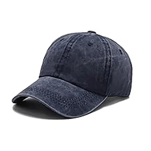 Vintage Washed Baseball Caps (Unisex) (Navy Blue) $32.50