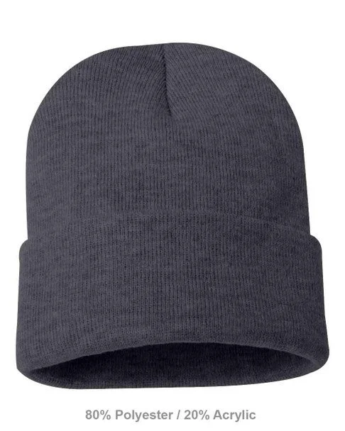 Sportsman SP12 Acrylic Cuff 12" Toque (Heather Charcoal)  $30.00