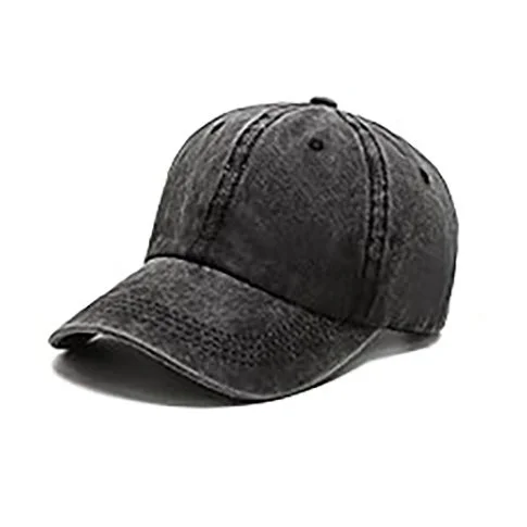 Vintage Washed Baseball Caps (Unisex) (Black) $32.50