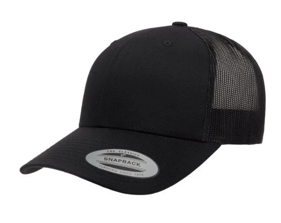 Yupoong YU6606 Retro Trucker Cap (Black) $35.00