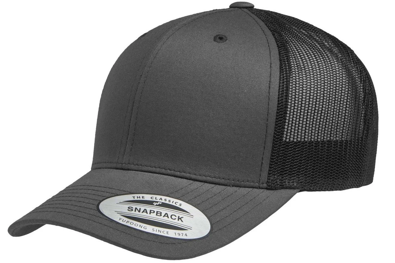 Yupoong YU6606 Retro Trucker Cap (Charcoal) $35.00