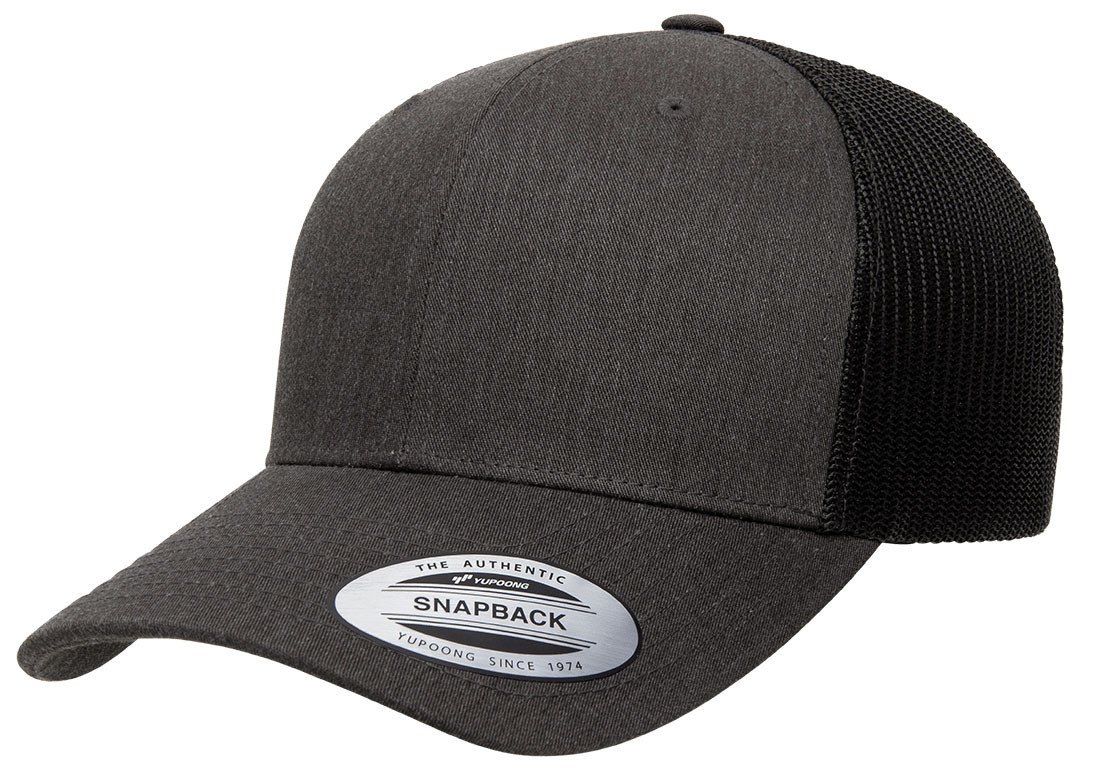 Yupoong YU6606 Retro Trucker Cap (Dark Heather Grey) $35.00