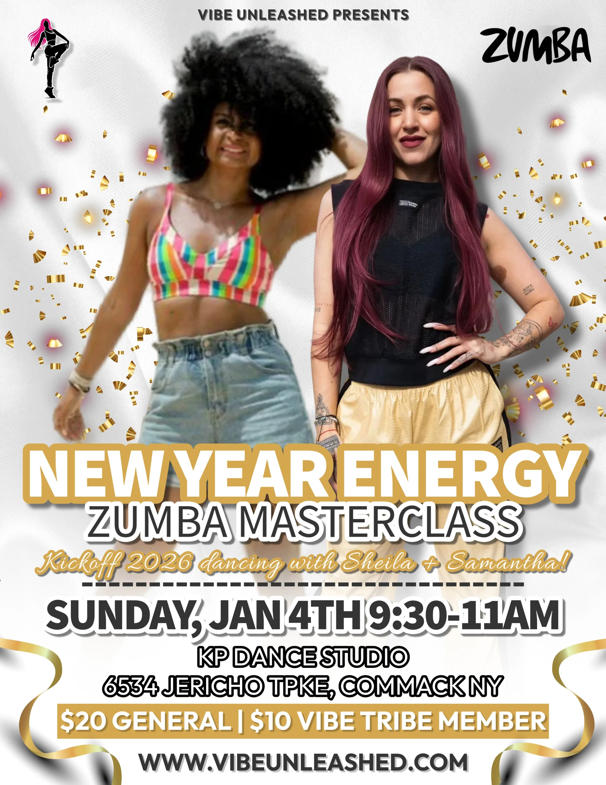 New Year Energy Zumba Masterclass with Sheila + Samantha!
