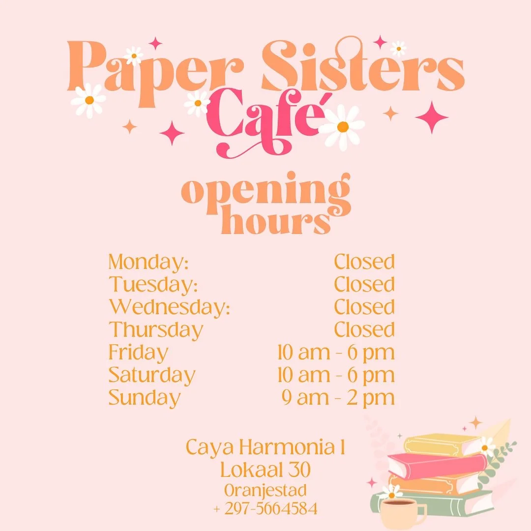 New opening hours of our cafe ☕️

Bookstore hours remains the same 💖✨

- P.S.