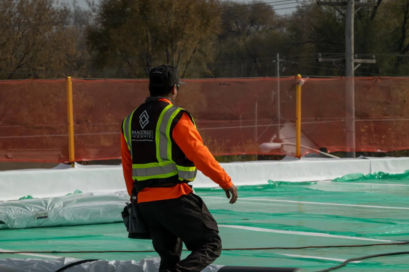 MAC Street professional roofer on new TPO roof