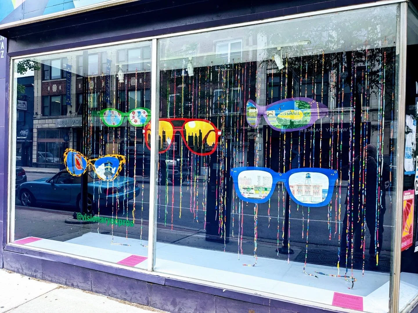 In honor of Visionary&rsquo;s 30th anniversary and Midsomarfest coming up, the Art Department at Amundsen graced our display window with their incredible talent! If you stop by you&rsquo;ll see some iconic Andersonville landmarks paired with cool eye