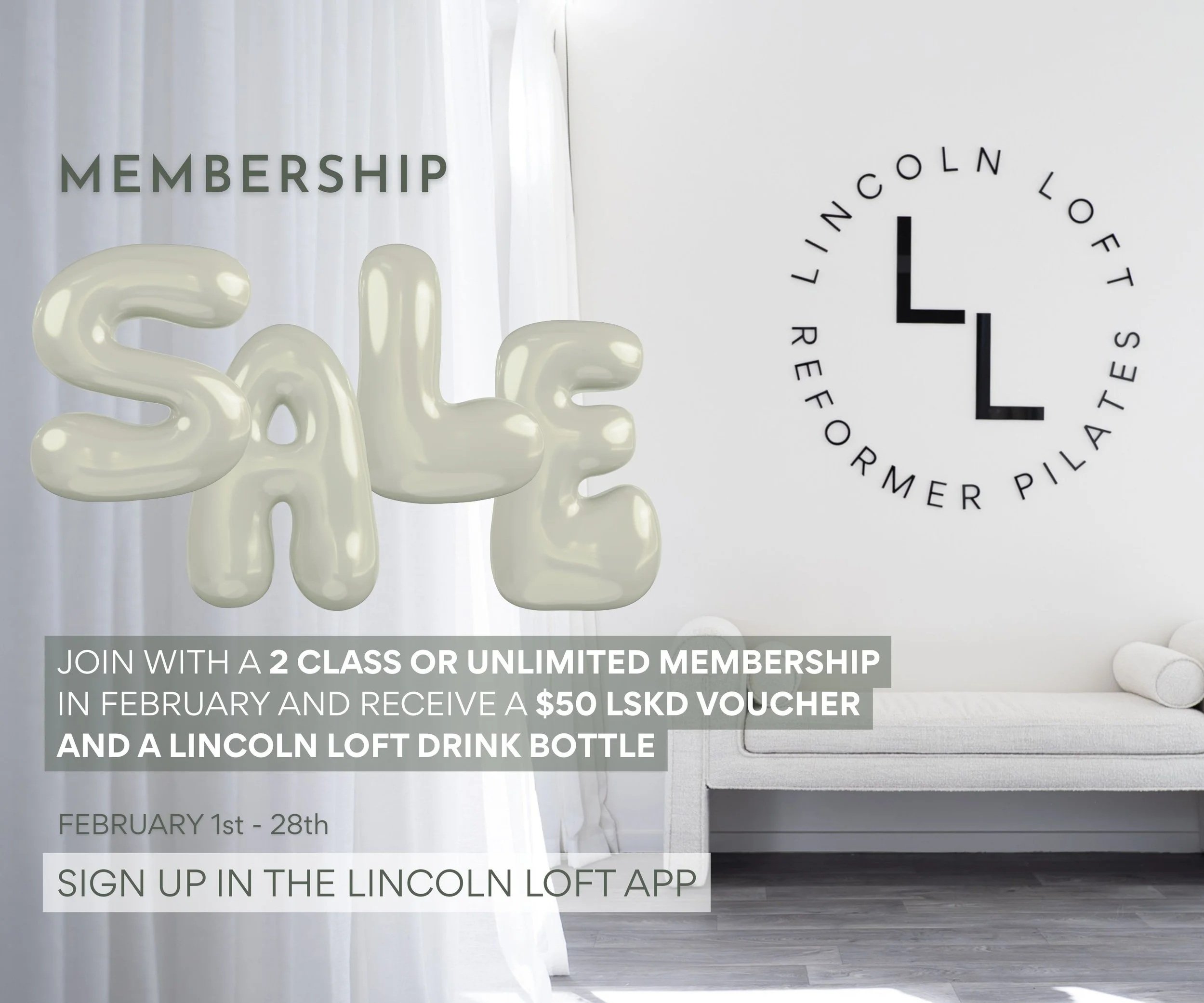 Image shows Lincoln Loft Reformer Pilates Sale