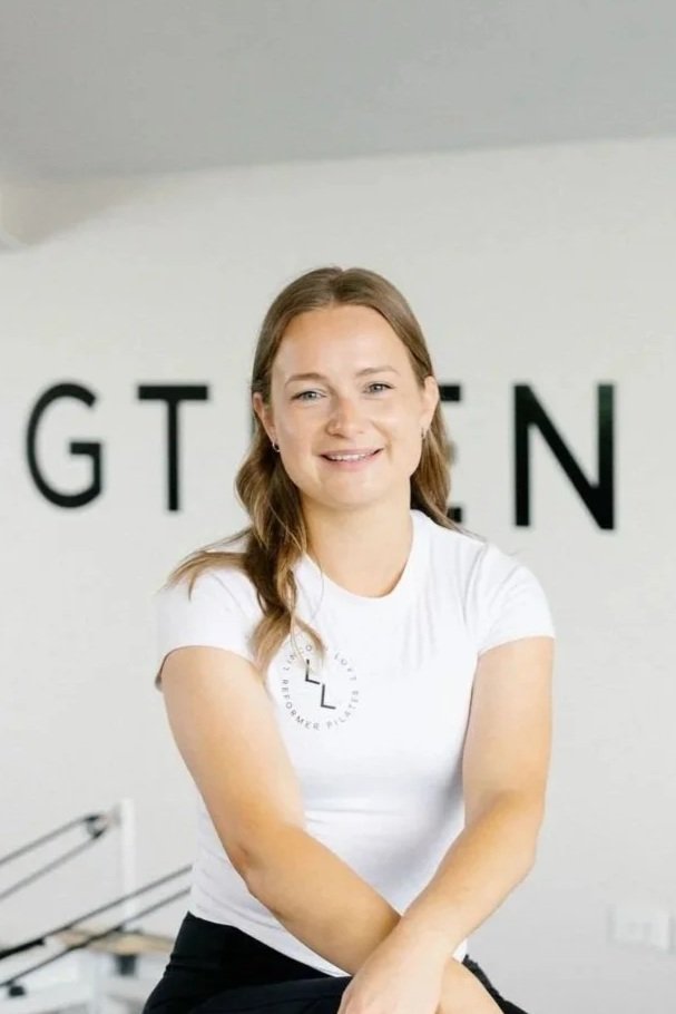 Image shows Lincoln Loft reformer pilates instructor Gina Chamberlain