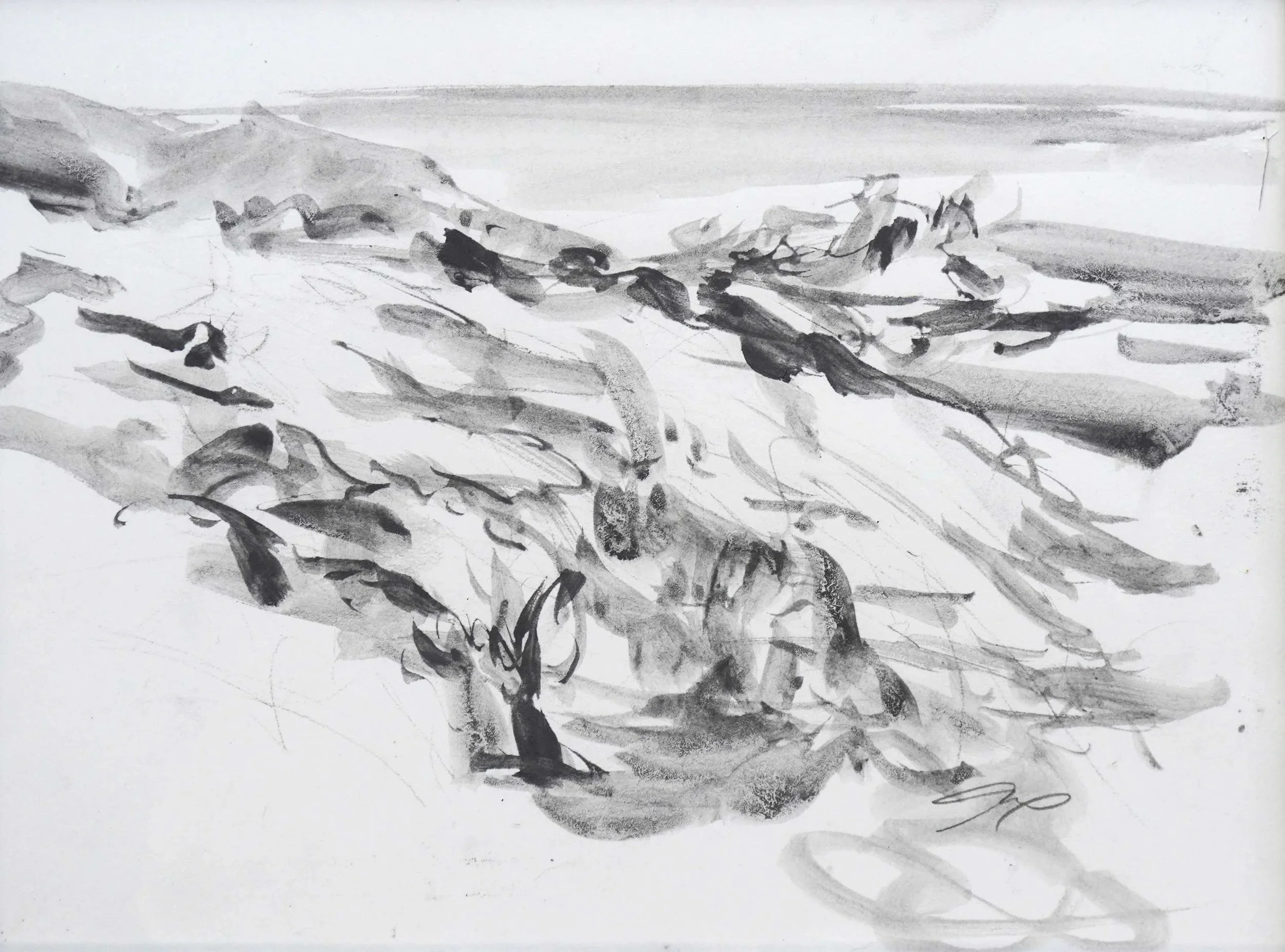 Galician Meditation IX, 2025
Graphite on Paper
9 x 12 in 