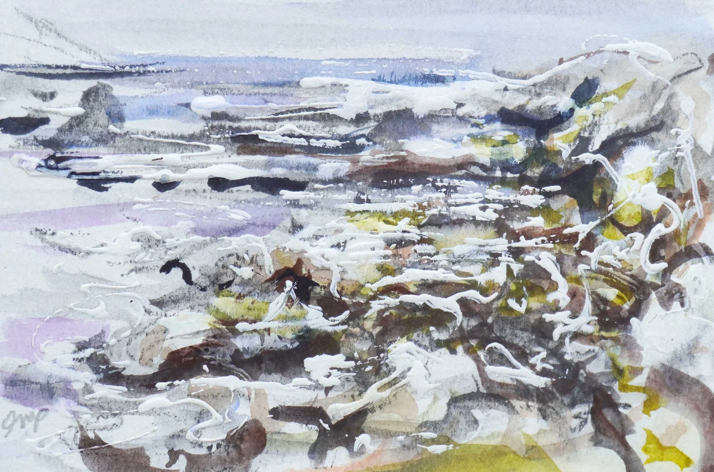 Galician Meditation VII, 2025
Acrylic on Paper
4 x 6 in 