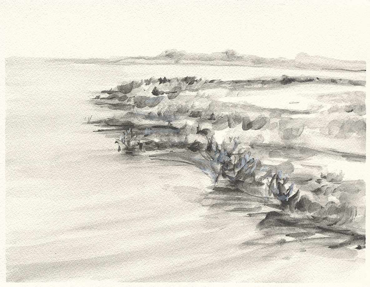 Island Meditation III, 2024
Graphite on Paper
10 x 13 in 