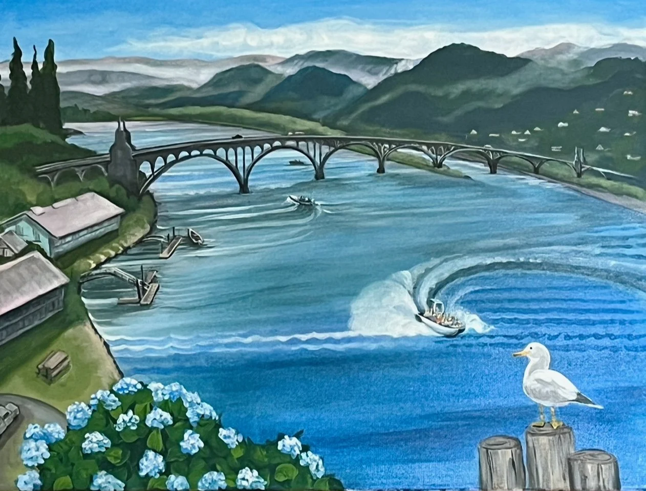 The Rogue at Gold Beach 19.5x25.5 Acrylic $425