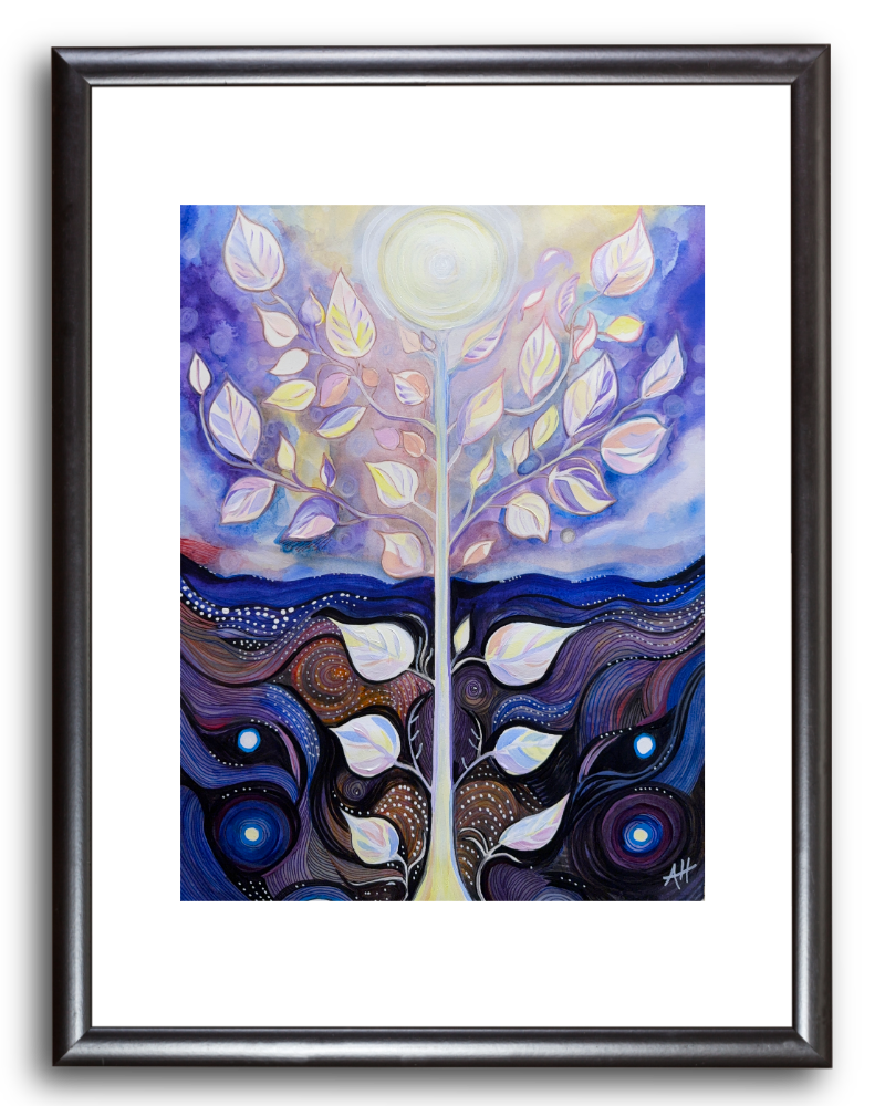 Tree of Light 12x16 Watercolor $336
