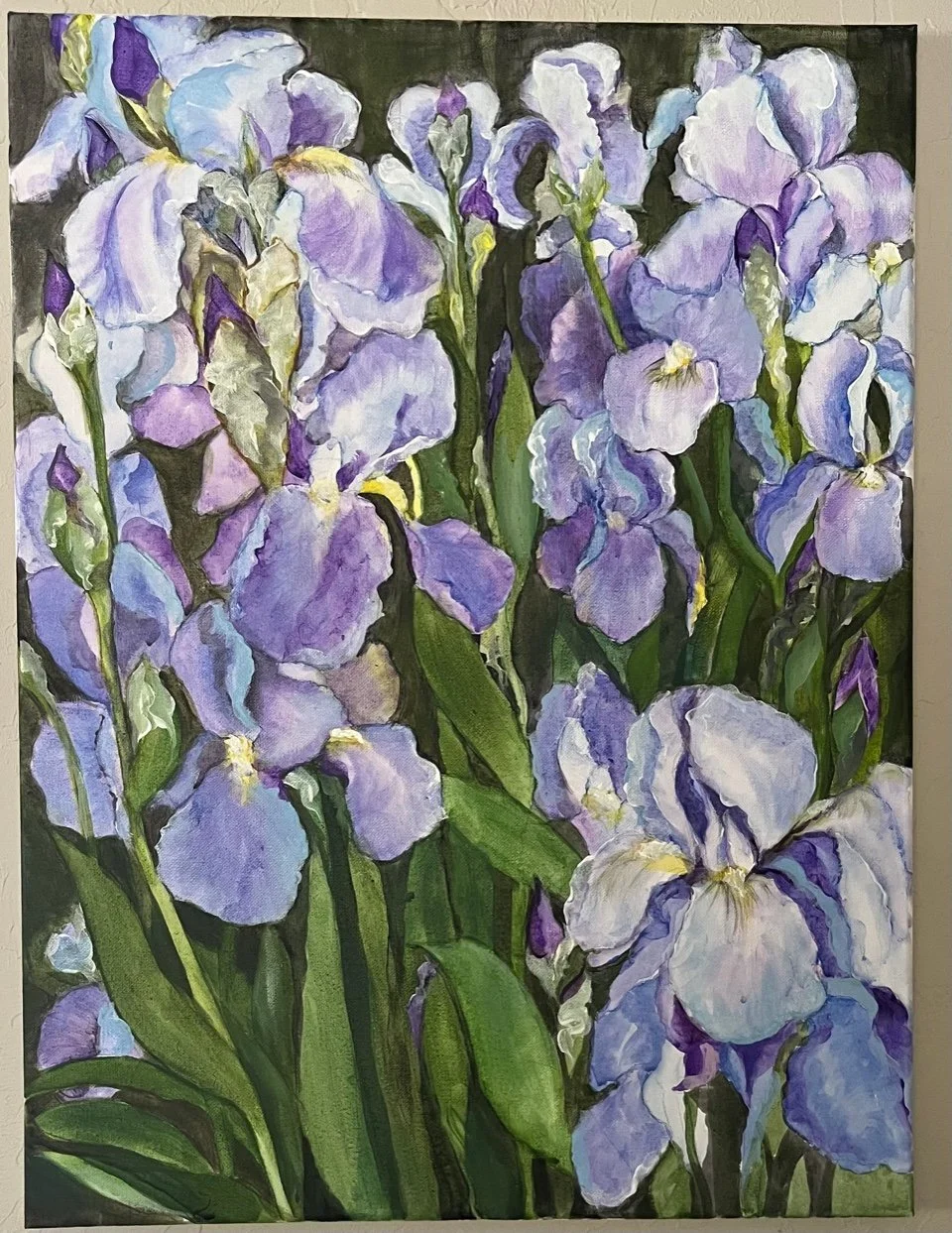Purple Iris  18x24 Acrylic  $375