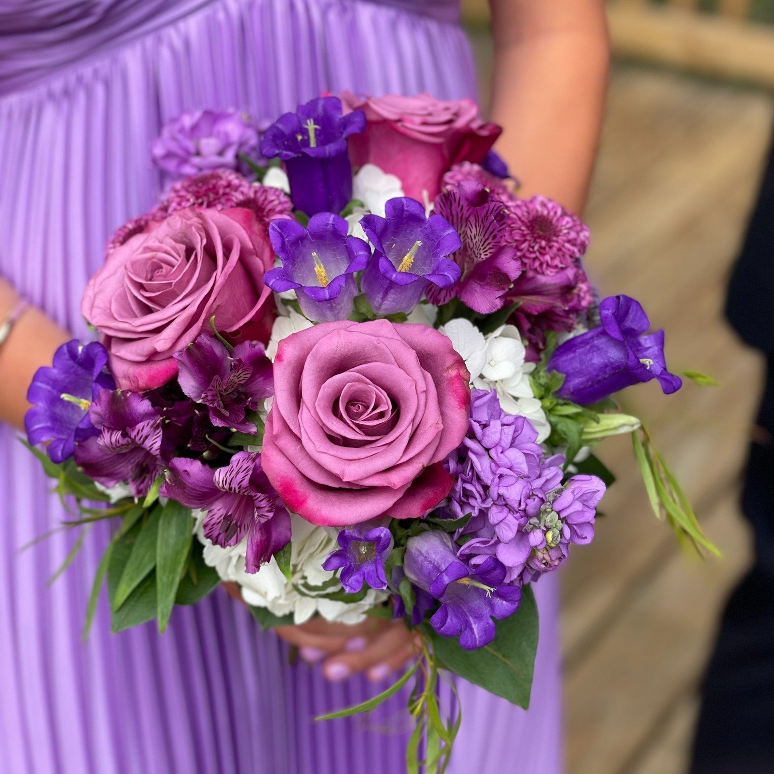 That's a wrap on prom season! So grateful to our sweet customer for sharing this photo &mdash; we loved creating your bouquet.💜 

#handtiedbouquet #prom #flowershop #westchesterpa