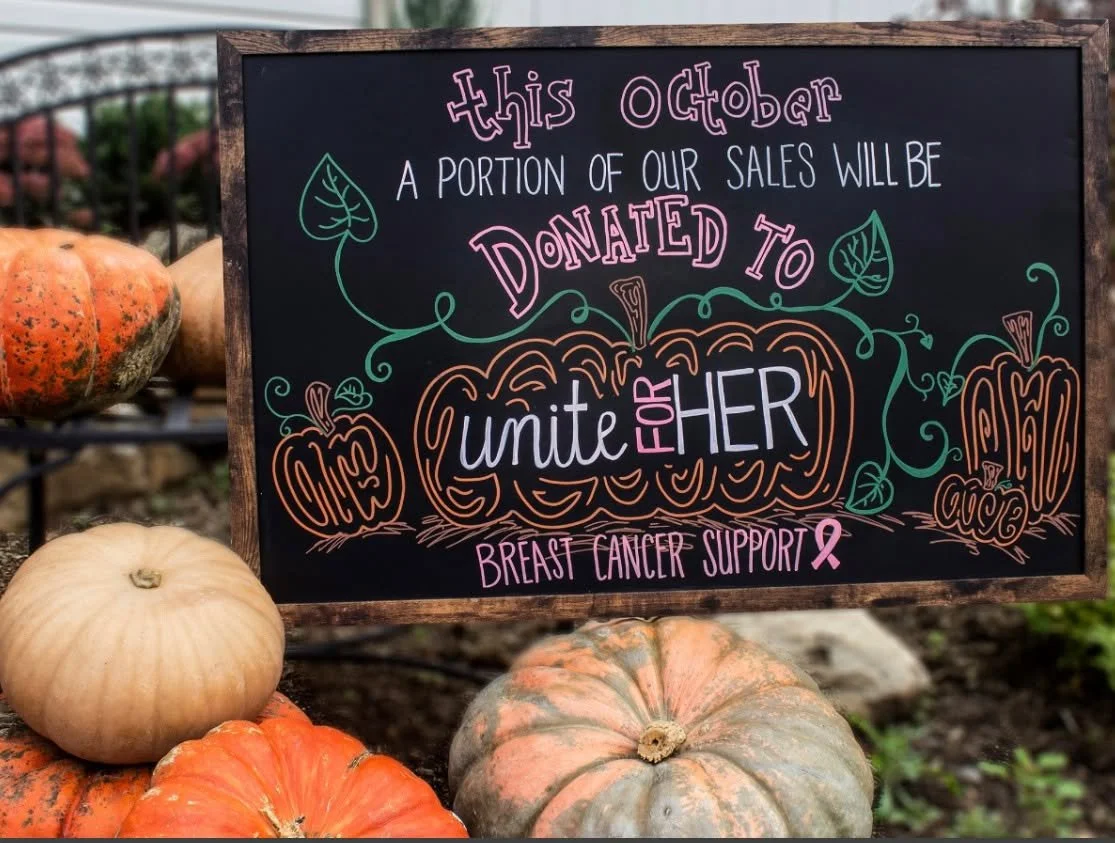 A portion of our sales this month will benefit @unite4her, a 501(c)3 national nonprofit organization that supports breast cancer and ovarian cancer patients by providing integrative therapies, services, education, resources, and support at no persona
