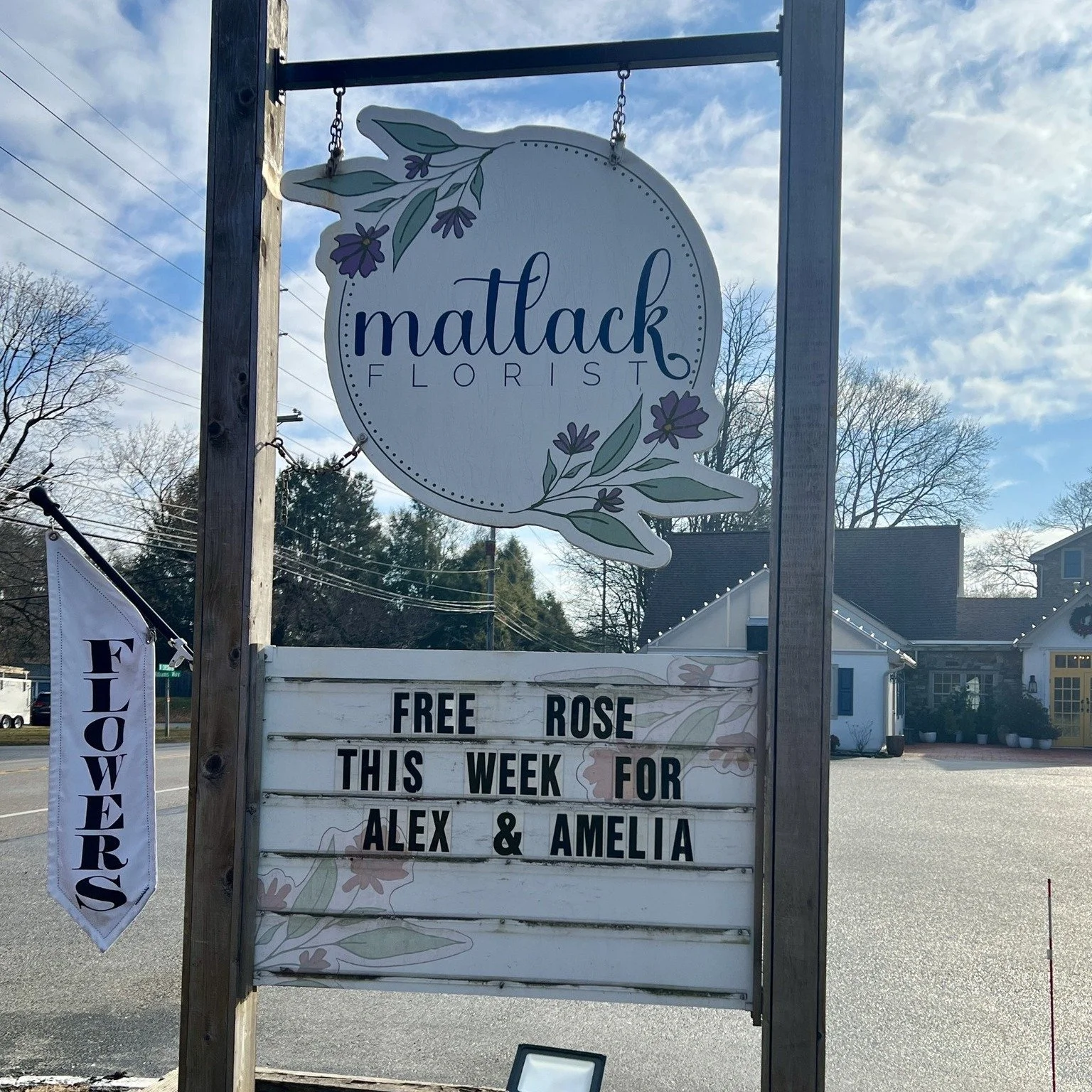 After a brief holiday hiatus, the Matlack Name Game is back! 

Keep an eye on our sign and social pages to see if your name is chosen for a free rose! New names are posted each Wednesday. 🌹

#namegame #rose #giveaway #flowershop #florist #westcheste