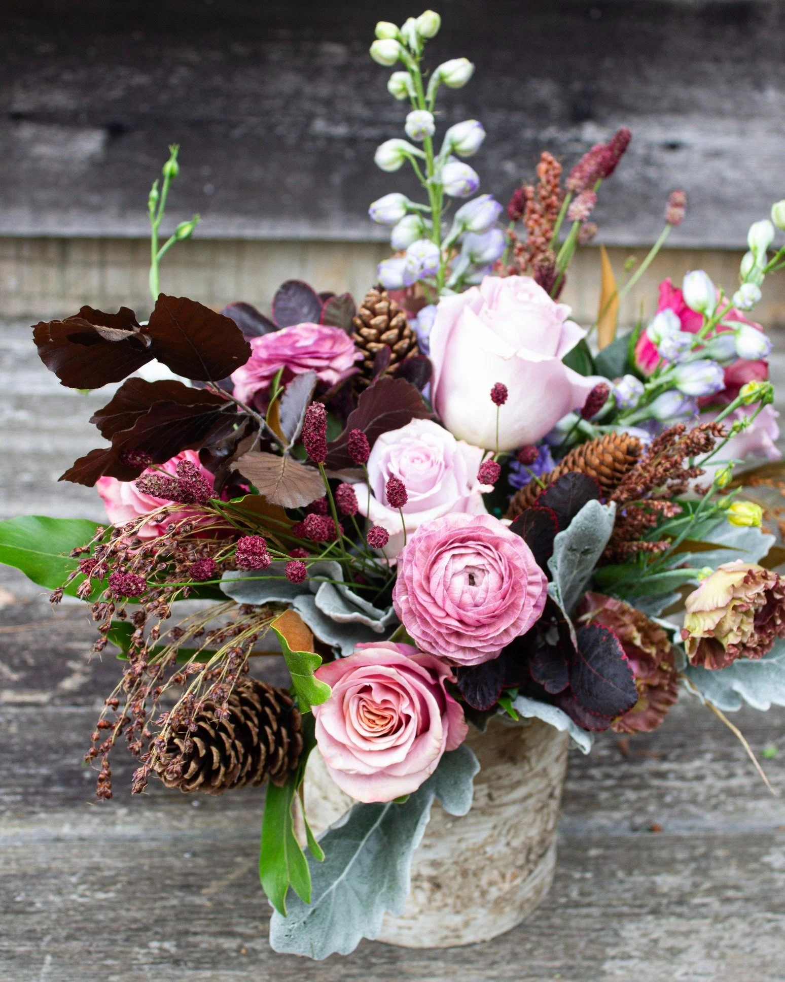 Pink blooms tucked into rustic birch are soft reminders that brighter days are just ahead. A little winter charm with a promise of spring.🩷

#winter #spring #flowershop #westchesterpa #ChesterCountyPA