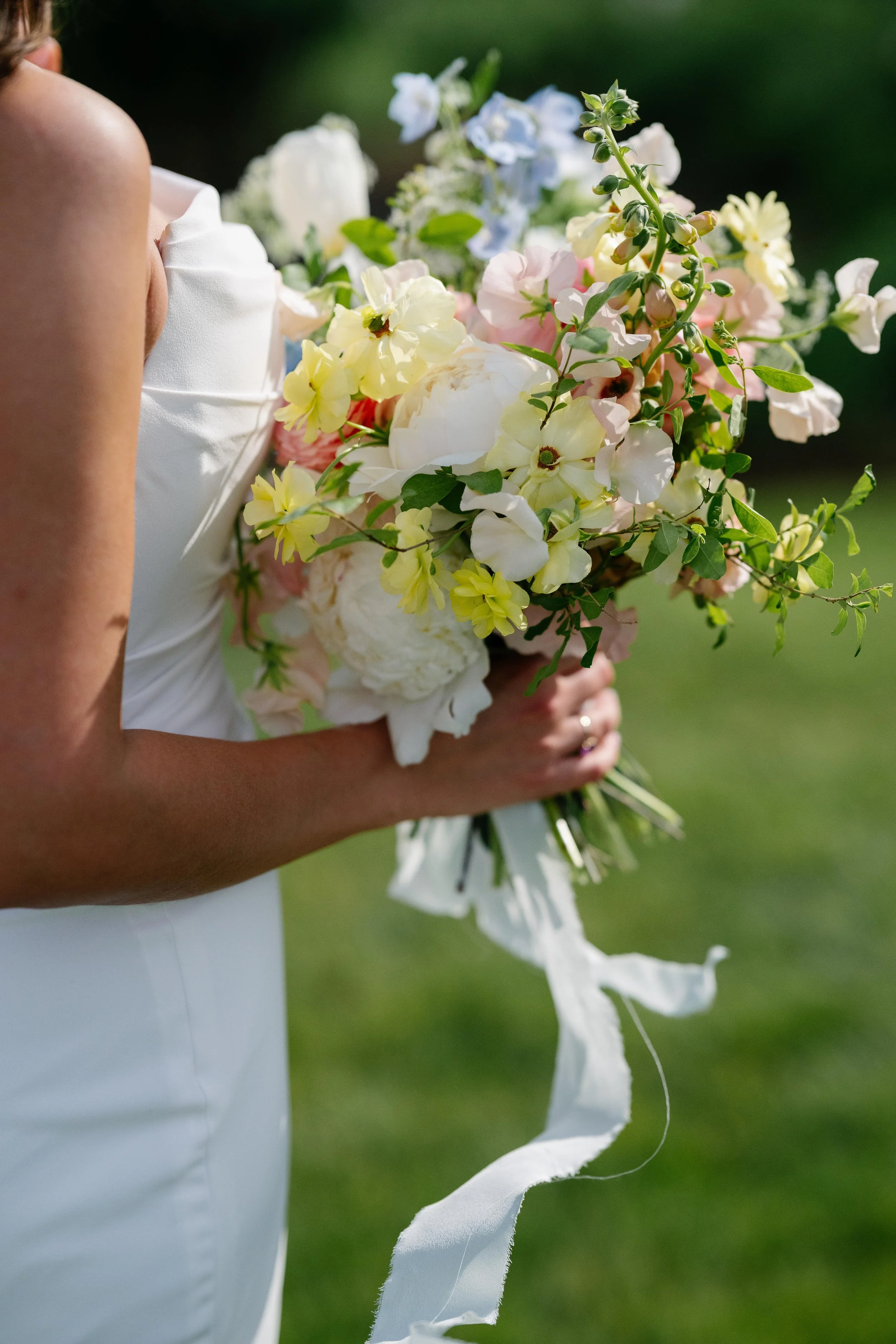 Charlottesville spring wedding bridal bouquet ranunculus florist 