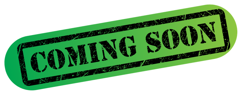 Green stamp with black text reading 'Coming Soon'