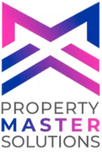 Logo of Property Master Solutions with a stylized geometric design in pink, purple, and blue and the company name beneath.