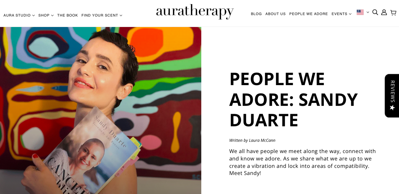 Sandy Duarte, author of Cancer Ramblings, cancer survivor sharing her journey through aura therapy and sound healing in an interview