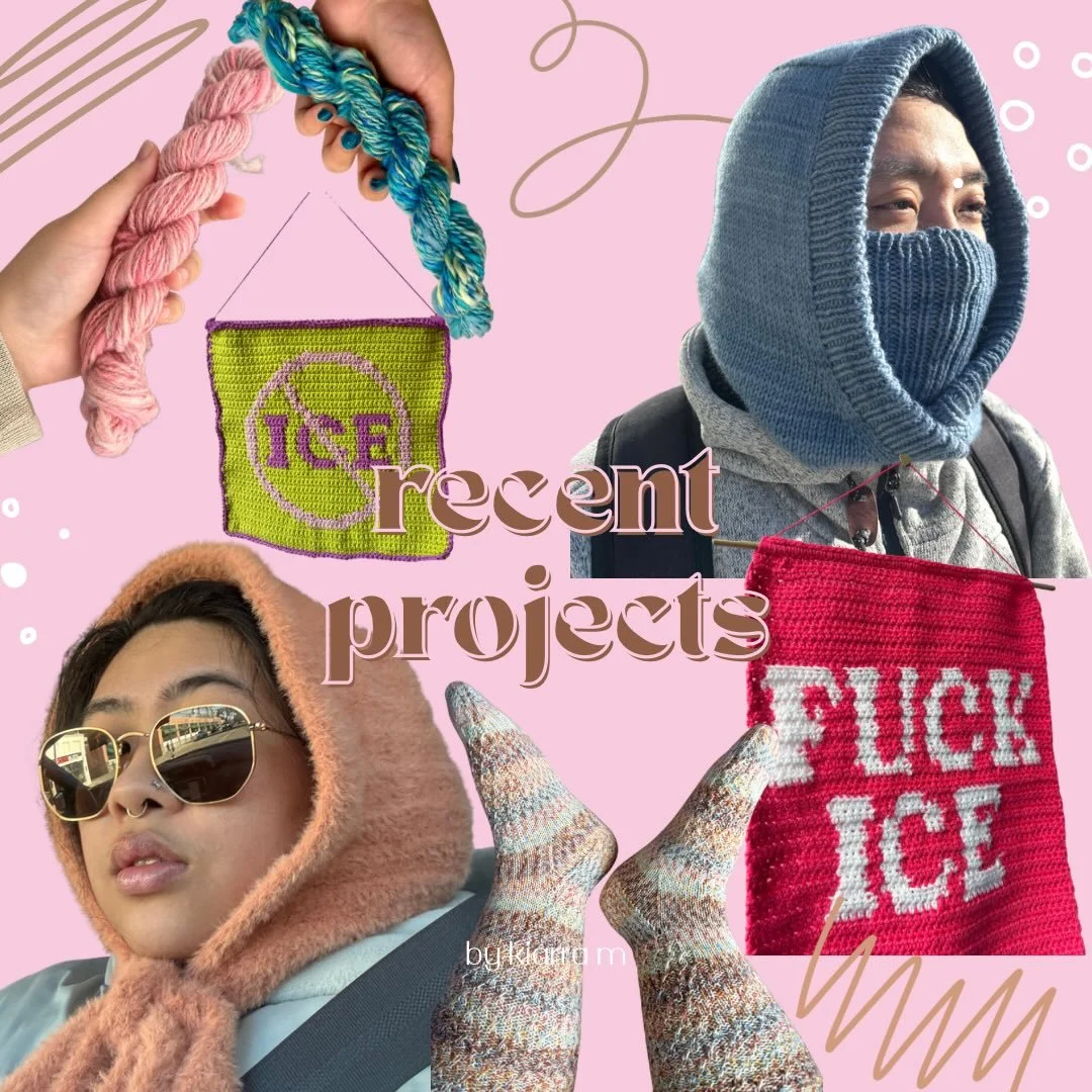 just a little photo dump of recent finished projects so far ❤️
&bull;
#knitting #crochet #fiberart