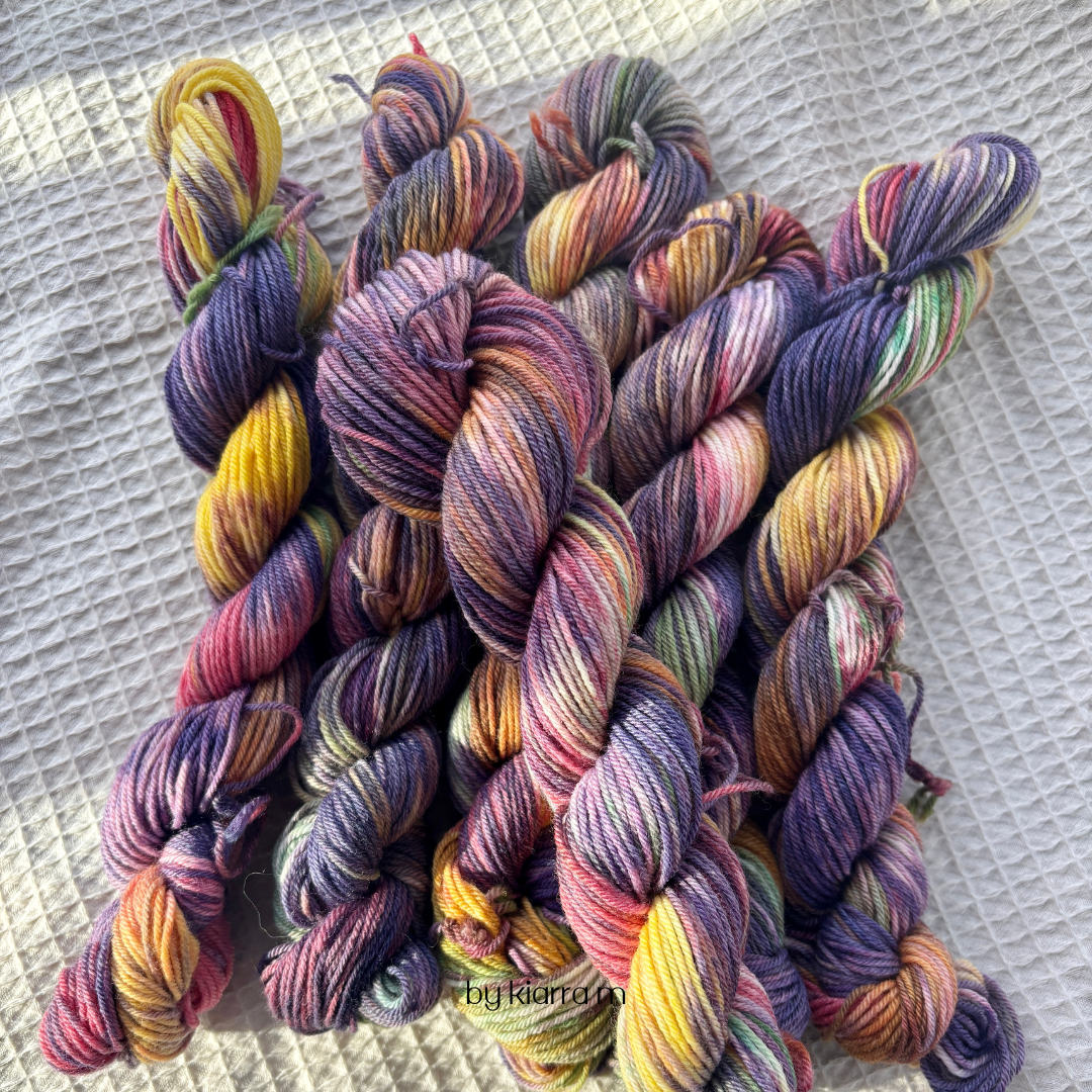 One-of-a-kind Mini Skeins - Purple Splash